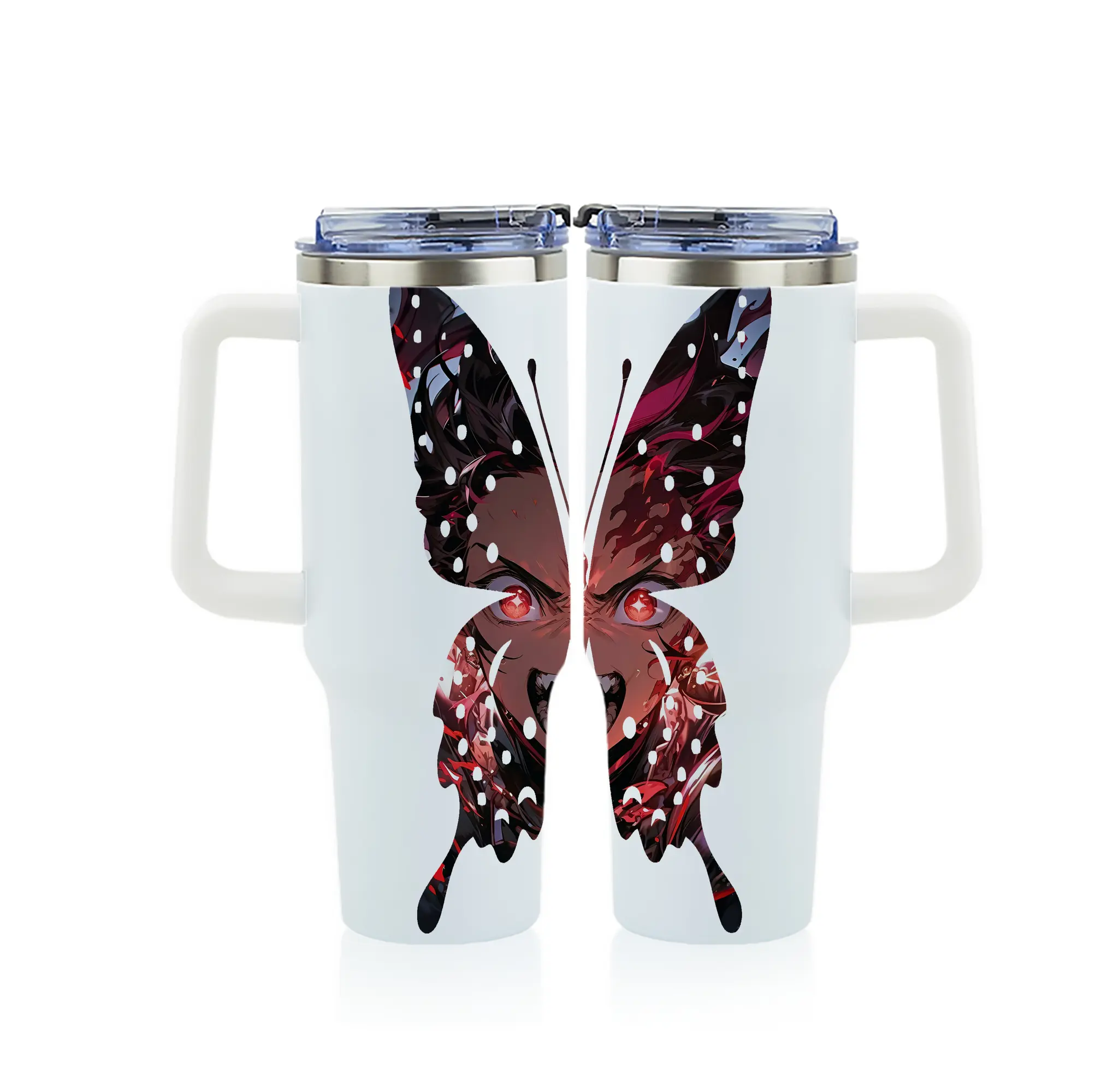 鬼滅の刃 グッズ,竈門 炭治郎 - 1200mL フルプリント車用タンブラー ・ 304ステンレス 内側 ・ 201ステンレス 外側 ・ 保温 保冷 ・ 通勤 ドライブ アウトドア用