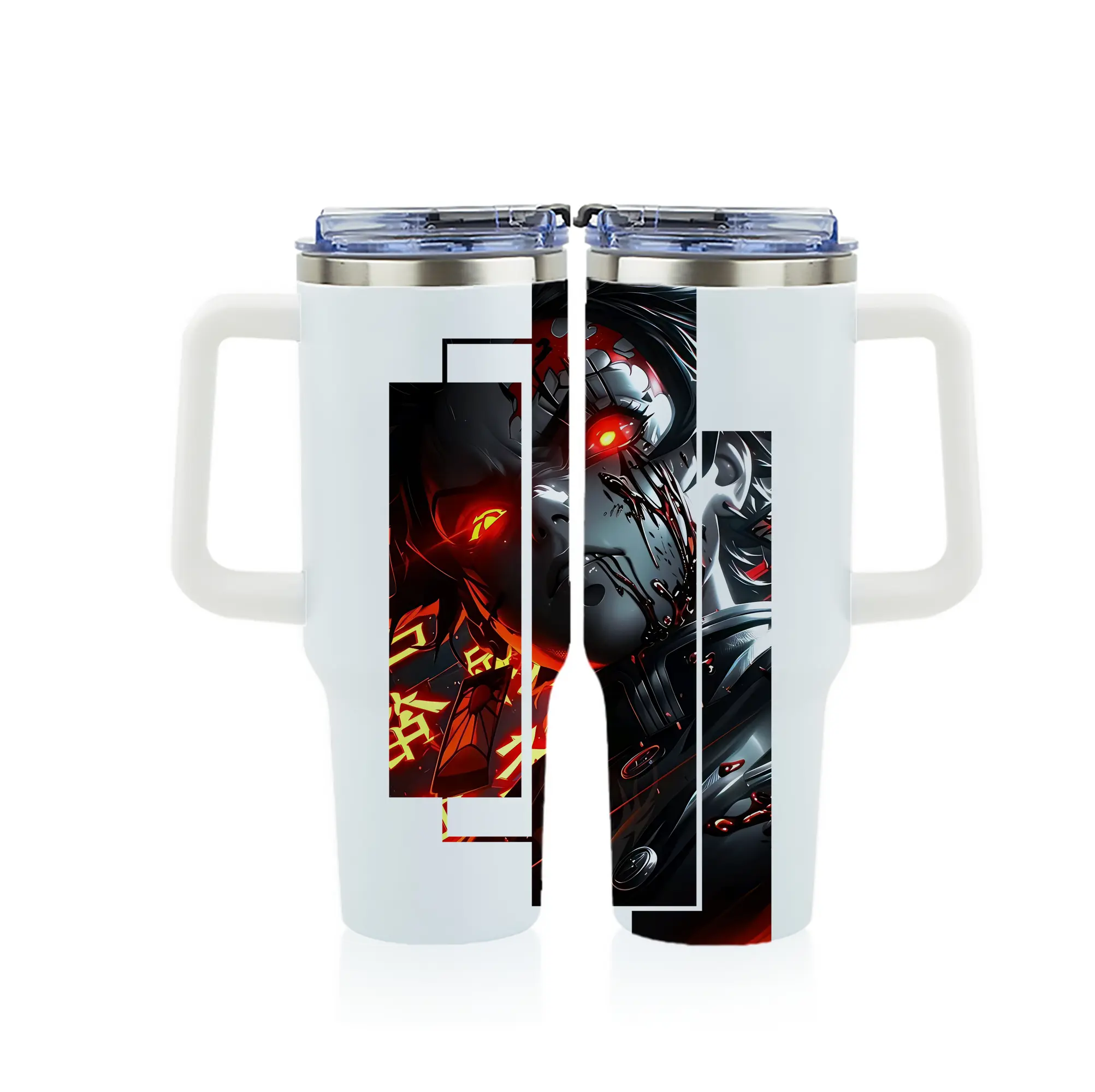 鬼滅の刃 グッズ,竈門 炭治郎 - 1200mL フルプリント車用タンブラー ・ 304ステンレス 内側 ・ 201ステンレス 外側 ・ 保温 保冷 ・ 通勤 ドライブ アウトドア用