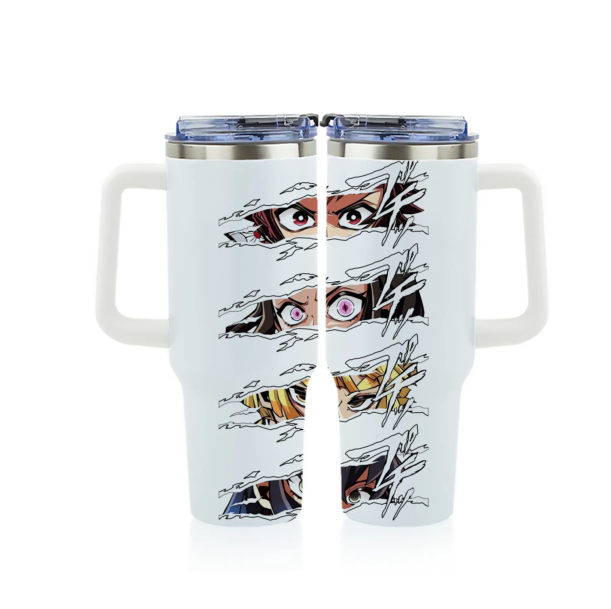 鬼滅の刃 グッズ,竈門 炭治郎 - 1200mL フルプリント車用タンブラー ・ 304ステンレス 内側 ・ 201ステンレス 外側 ・ 保温 保冷 ・ 通勤 ドライブ アウトドア用