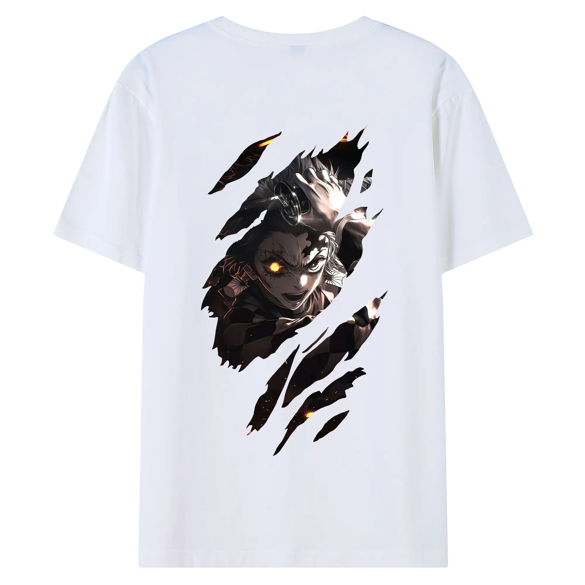 鬼滅の刃 グッズ,竈門 炭治郎 - 綿100％ 半袖Tシャツ ・ バックプリント ・ 快適 通気性 ・ 日常使い 散歩 スポーツ用