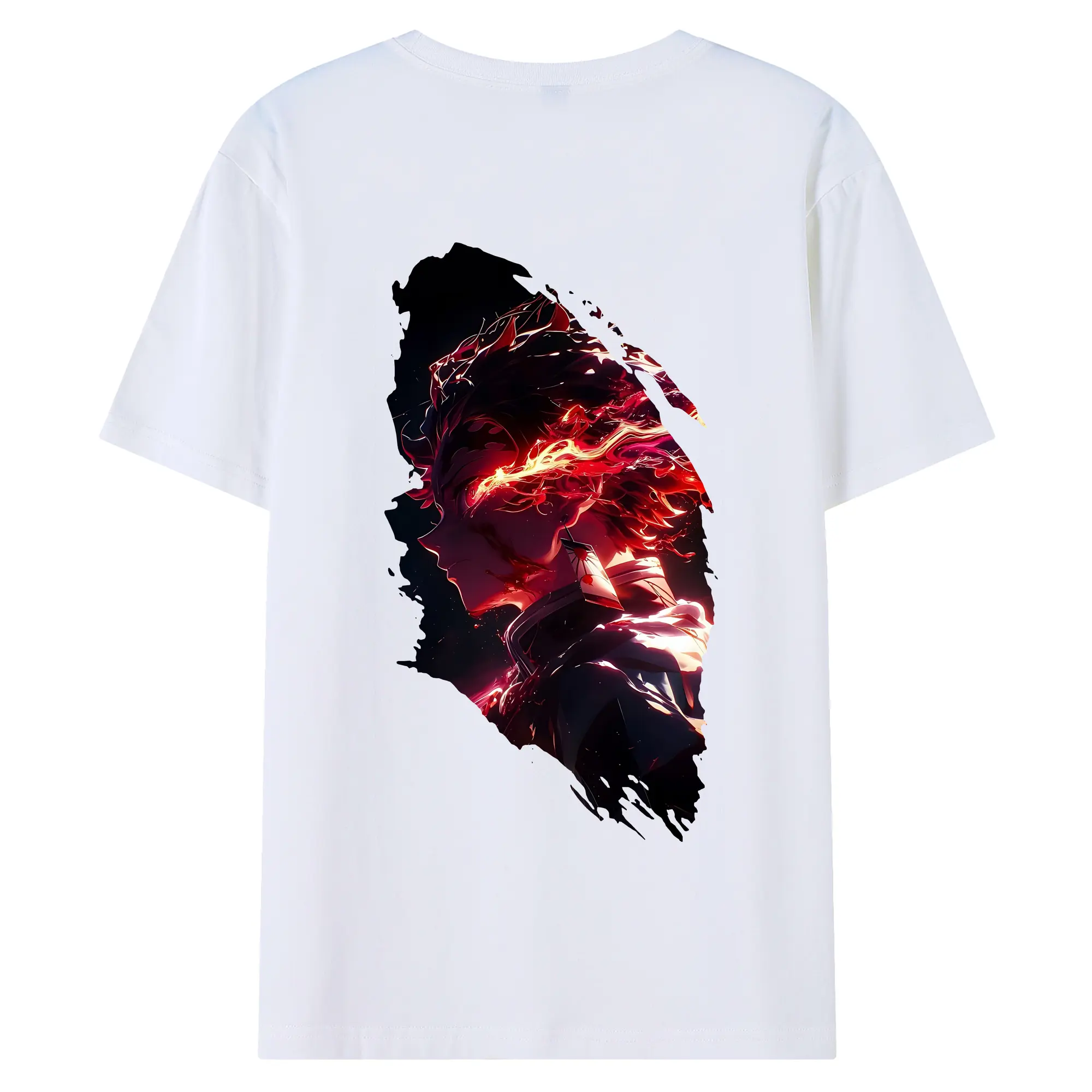 鬼滅の刃 グッズ,竈門 炭治郎 - 綿100％ 半袖Tシャツ ・ バックプリント ・ 快適 通気性 ・ 日常使い 散歩 スポーツ用