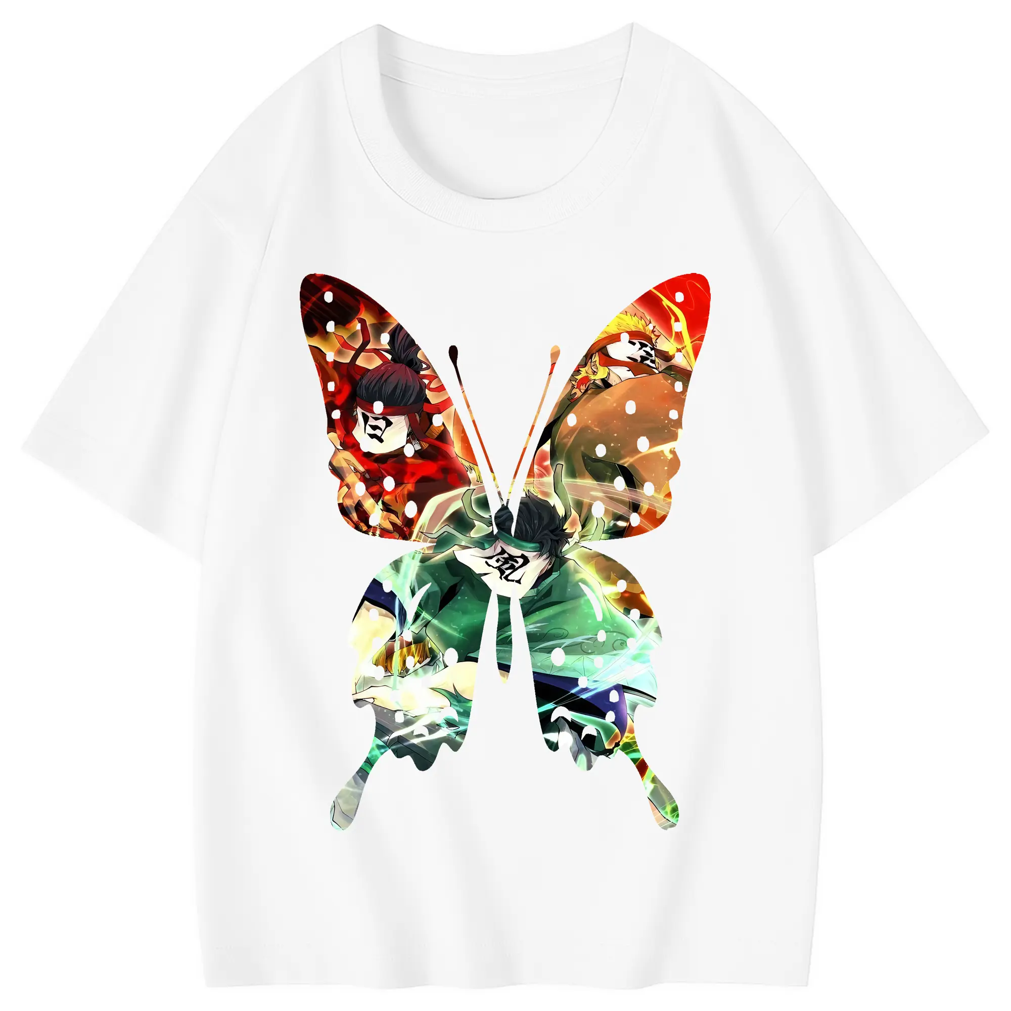 鬼滅の刃 グッズ,竈門 炭治郎 - 綿100％ キッズTシャツ ・ フロントプリント ・ 快適 通気性 ・ スポーツ カジュアル 散歩用