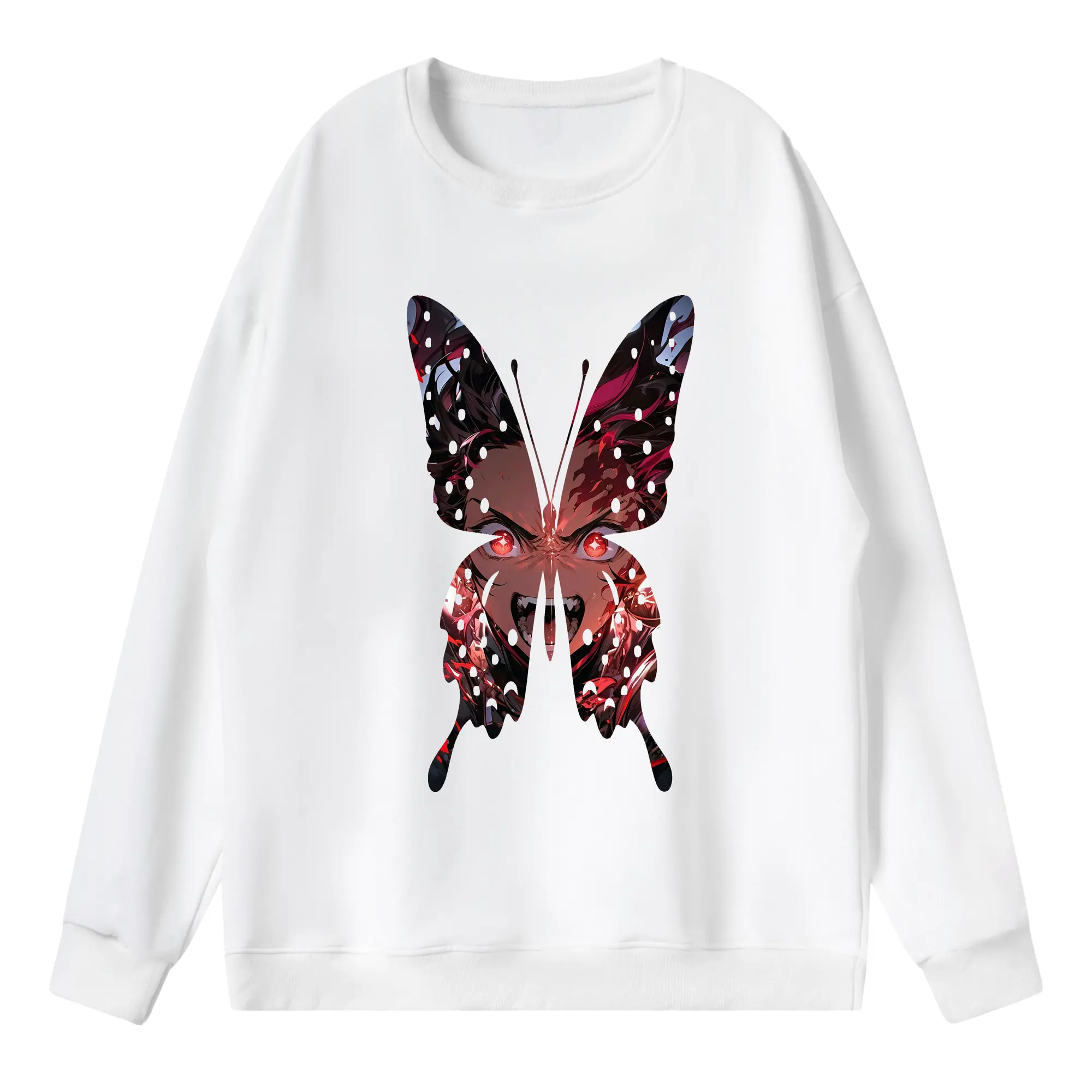 鬼滅の刃 グッズ,竈門 炭治郎 - 薄手 クルーネック スウェット 裏毛260g · ポリエステル 春秋向け カジュアル 男女兼用 · トレーナー デイリー スポーツ 散歩に最適