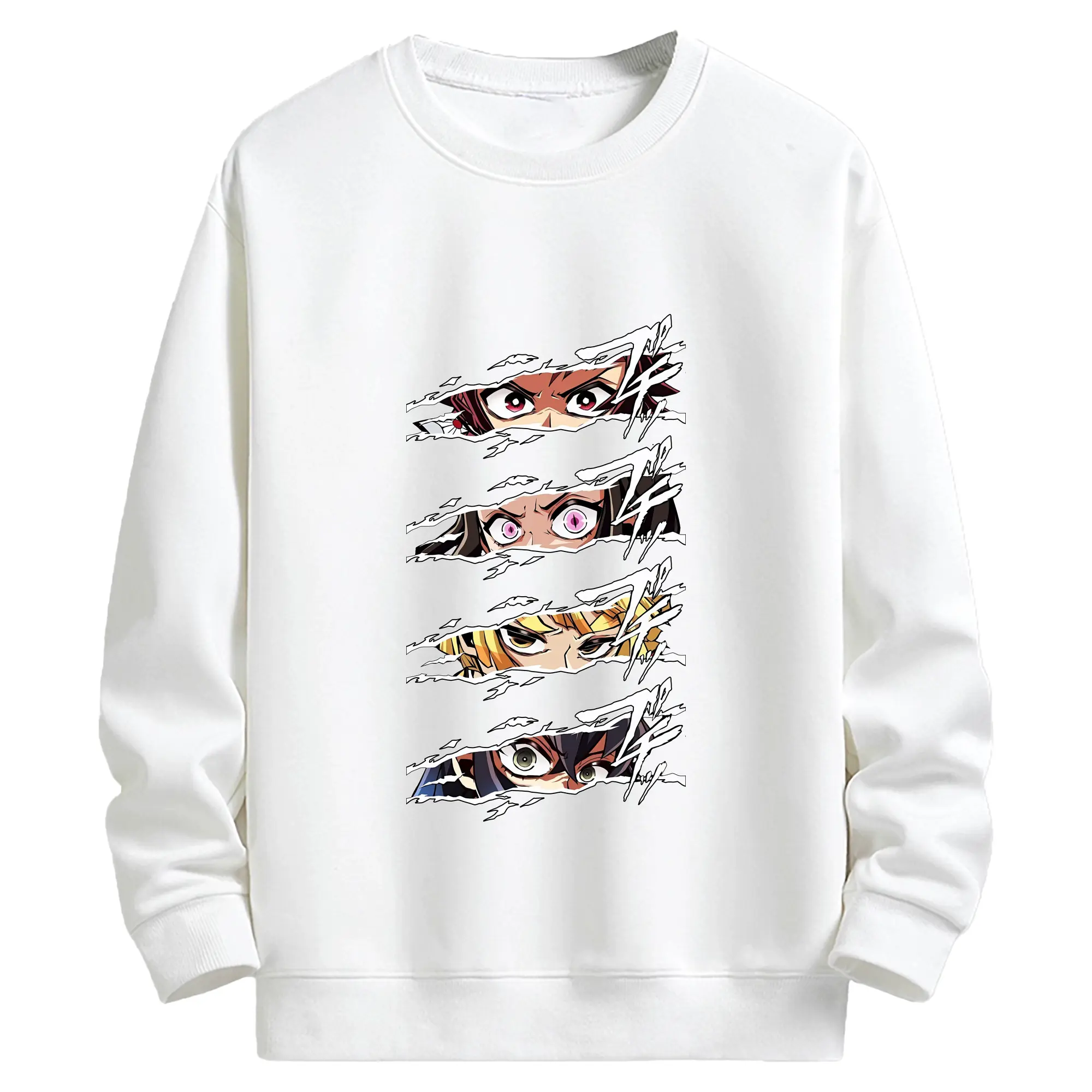 鬼滅の刃 グッズ,竈門 炭治郎 - キッズ クルーネックスウェットシャツ ・ フロントプリント ・ 綿80％ ポリエステル20％ ・ 快適 通学 スポーツ 日常使い お散歩用