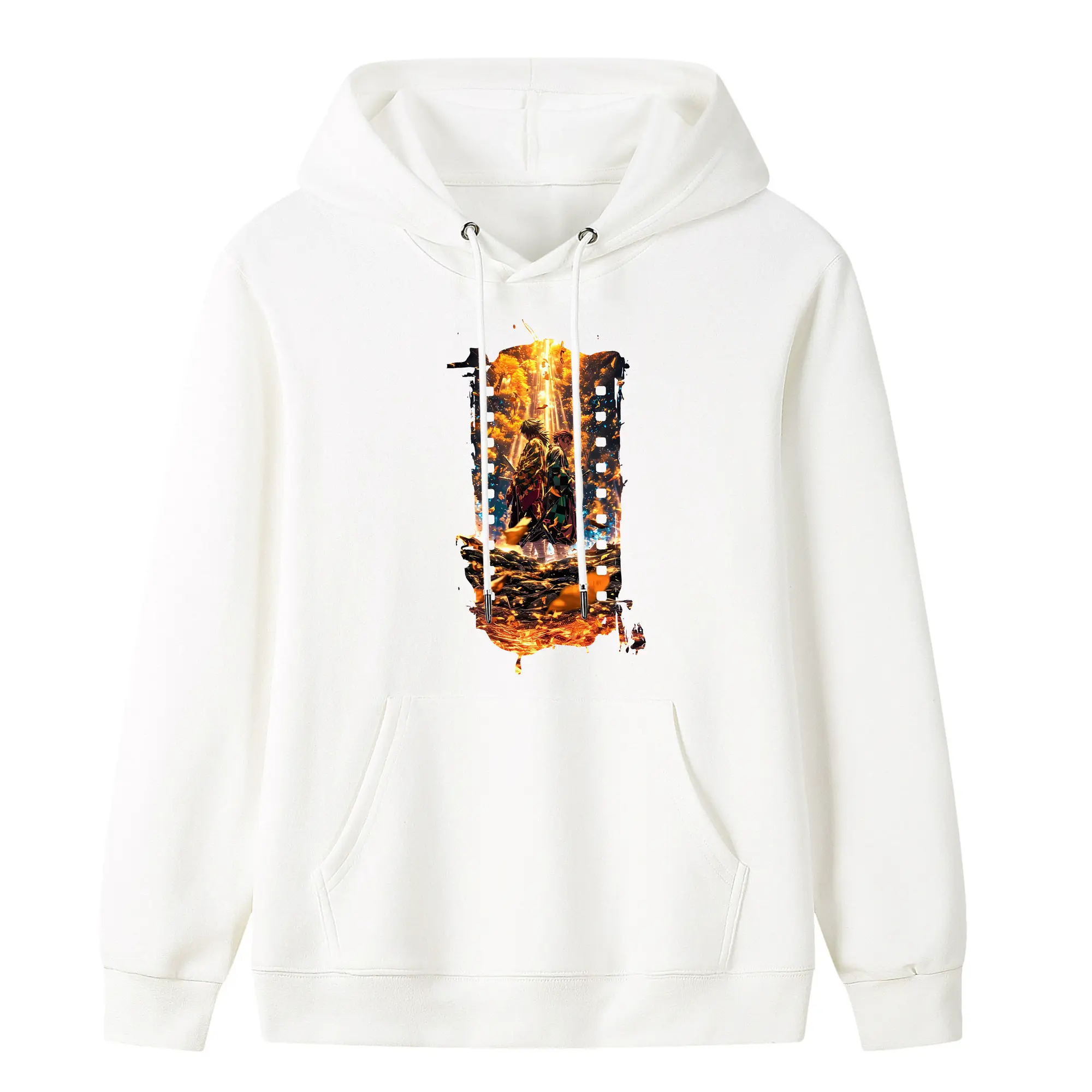 鬼滅の刃 グッズ,竈門 炭治郎 - キッズ フード付きパーカー ・ フロントプリント ・ ポリエステル100％ ・ 快適 通学 スポーツ 日常使い お散歩用