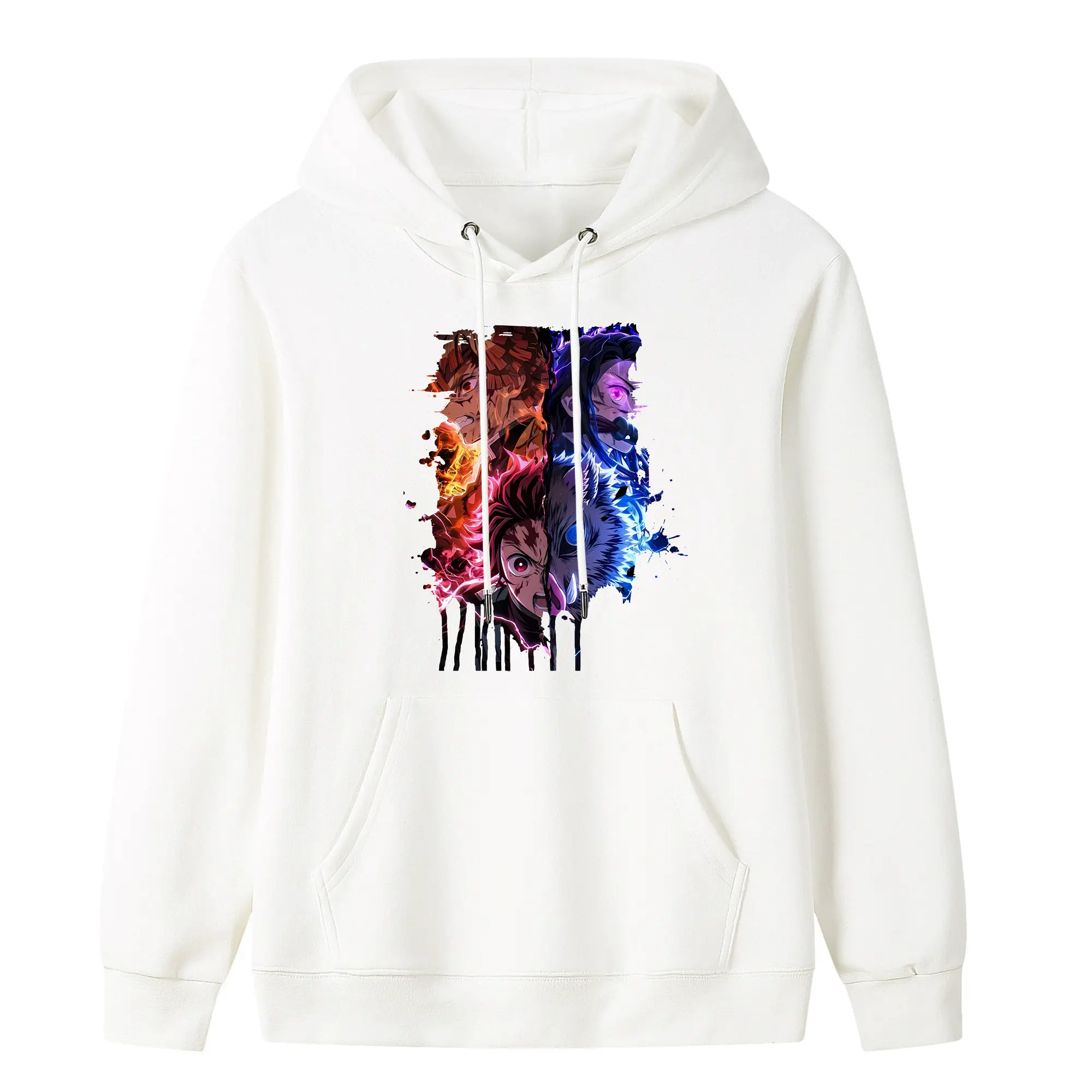 鬼滅の刃 グッズ,竈門 炭治郎 - キッズ フード付きパーカー ・ フロントプリント ・ ポリエステル100％ ・ 快適 通学 スポーツ 日常使い お散歩用