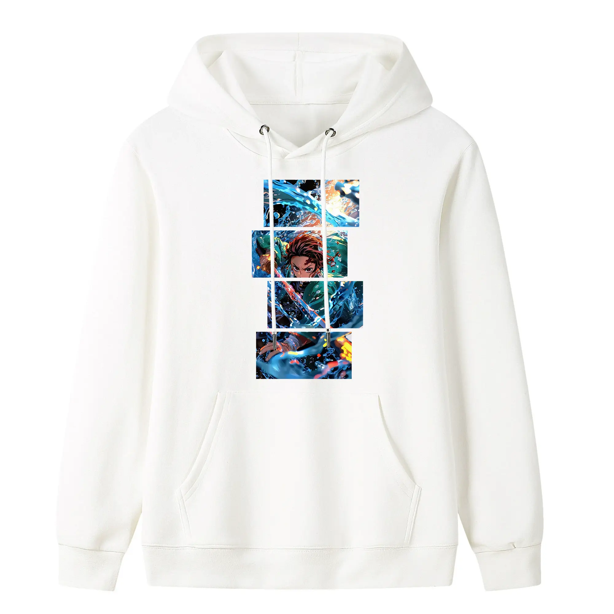 鬼滅の刃 グッズ,竈門 炭治郎 - キッズ フード付きパーカー ・ フロントプリント ・ ポリエステル100％ ・ 快適 通学 スポーツ 日常使い お散歩用