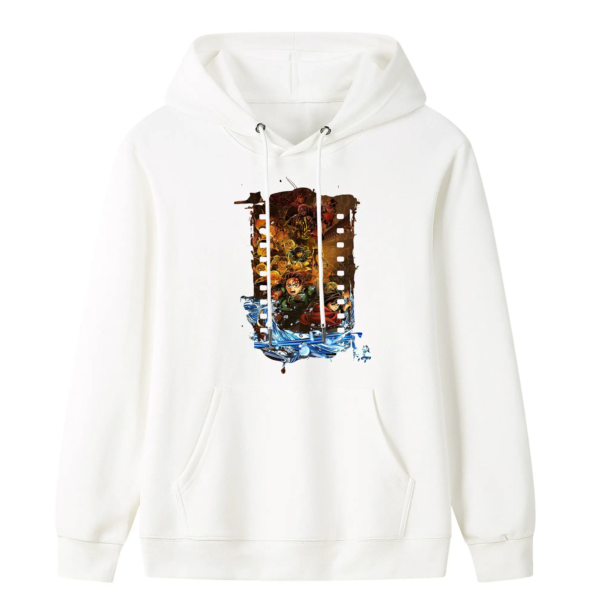 鬼滅の刃 グッズ,竈門 炭治郎 - キッズ フード付きパーカー ・ フロントプリント ・ ポリエステル100％ ・ 快適 通学 スポーツ 日常使い お散歩用