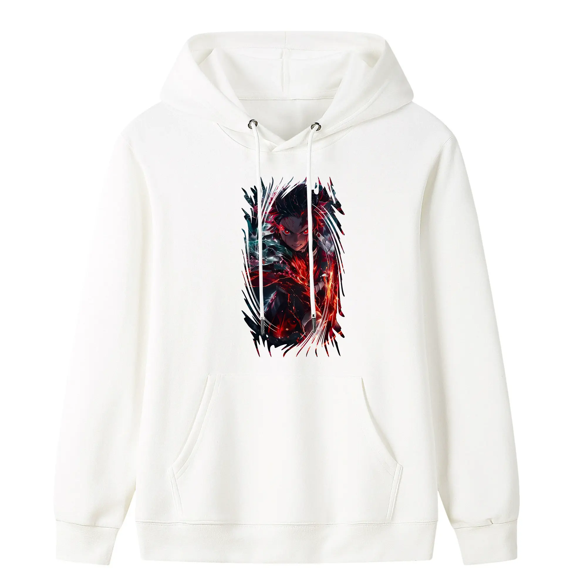 鬼滅の刃 グッズ,竈門 炭治郎 - キッズ フード付きパーカー ・ フロントプリント ・ ポリエステル100％ ・ 快適 通学 スポーツ 日常使い お散歩用