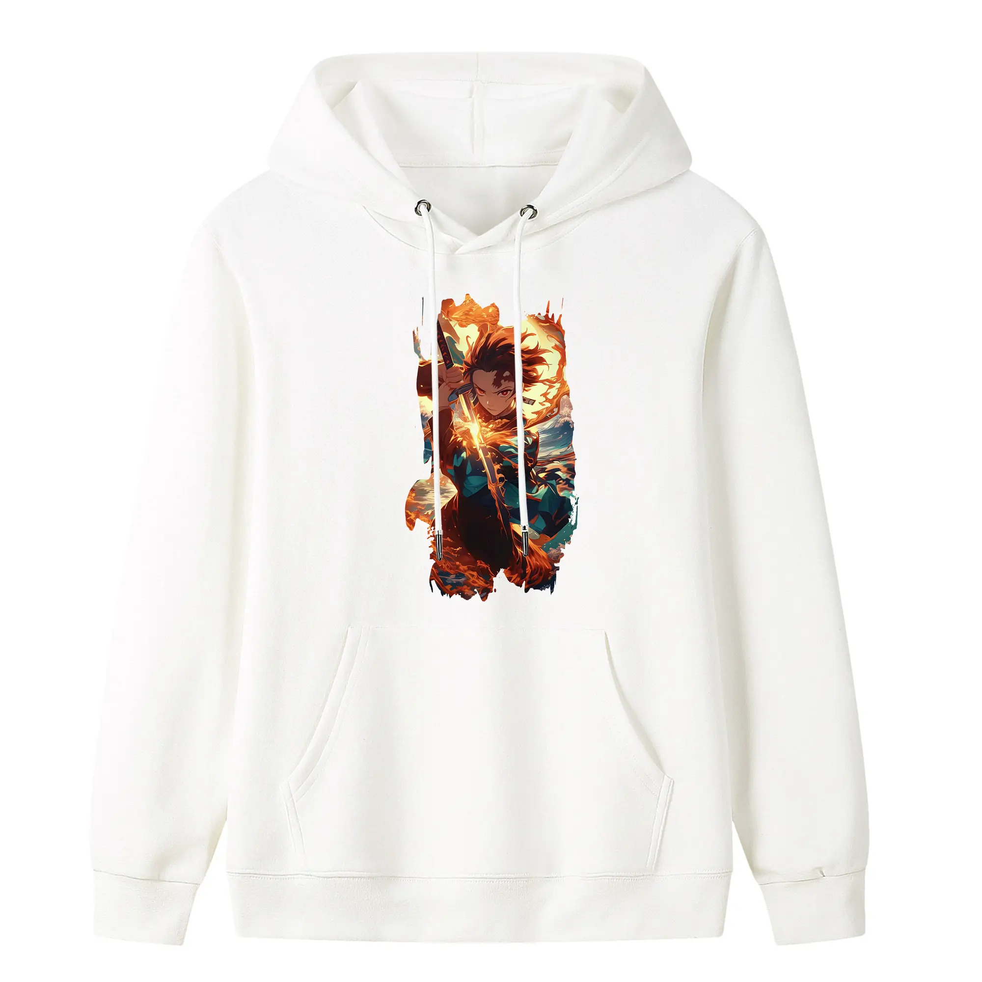 鬼滅の刃 グッズ,竈門 炭治郎 - キッズ フード付きパーカー ・ フロントプリント ・ ポリエステル100％ ・ 快適 通学 スポーツ 日常使い お散歩用