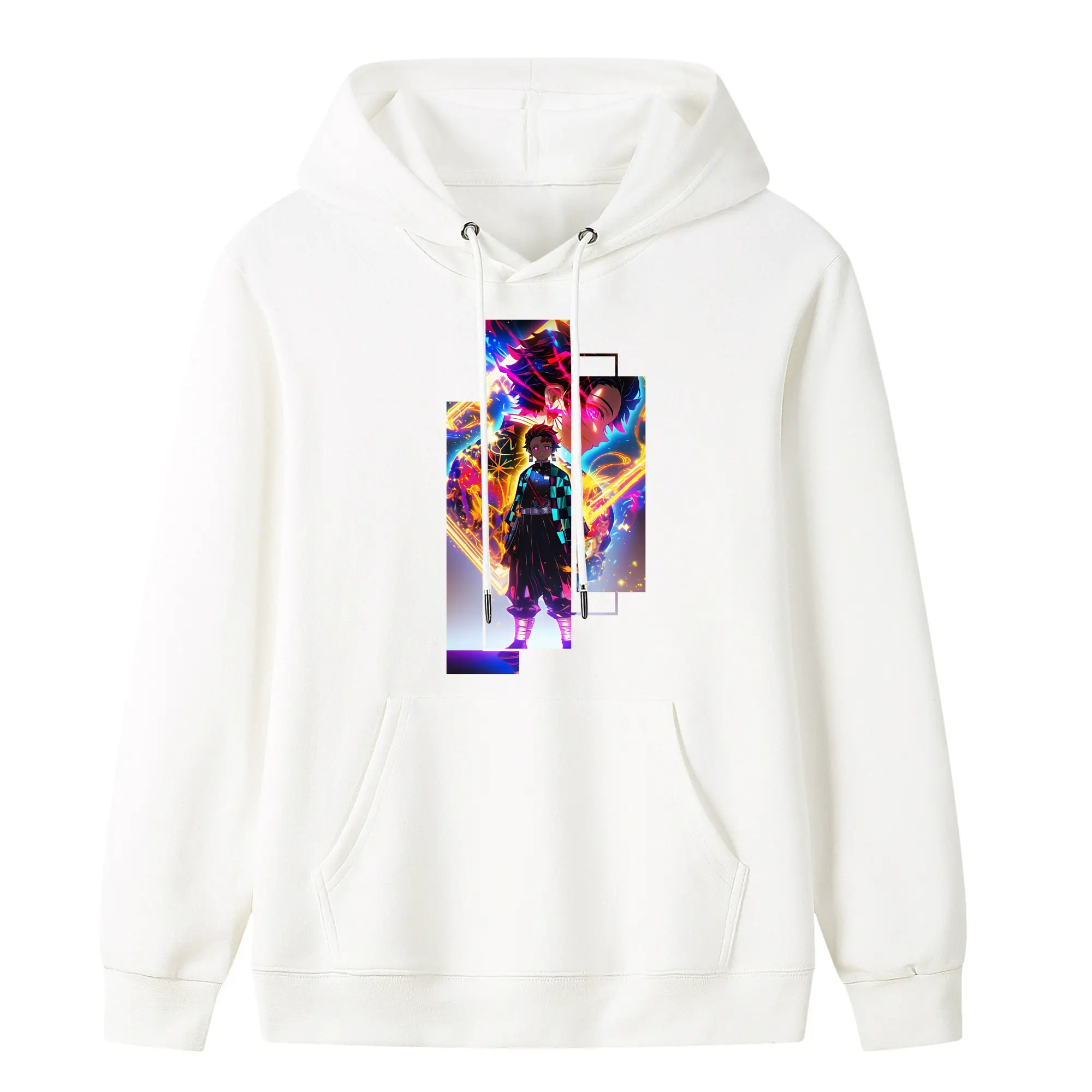 鬼滅の刃 グッズ,竈門 炭治郎 - キッズ フード付きパーカー ・ フロントプリント ・ ポリエステル100％ ・ 快適 通学 スポーツ 日常使い お散歩用