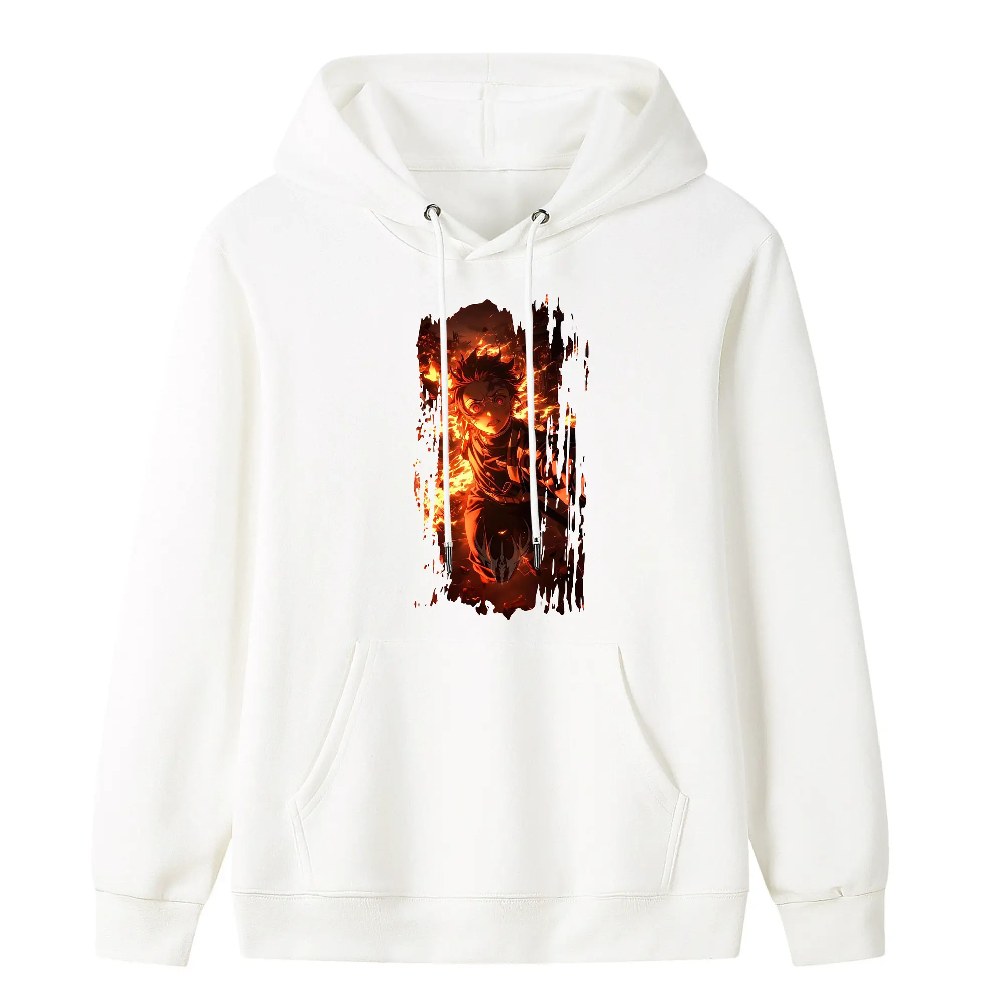 鬼滅の刃 グッズ,竈門 炭治郎 - キッズ フード付きパーカー ・ フロントプリント ・ ポリエステル100％ ・ 快適 通学 スポーツ 日常使い お散歩用