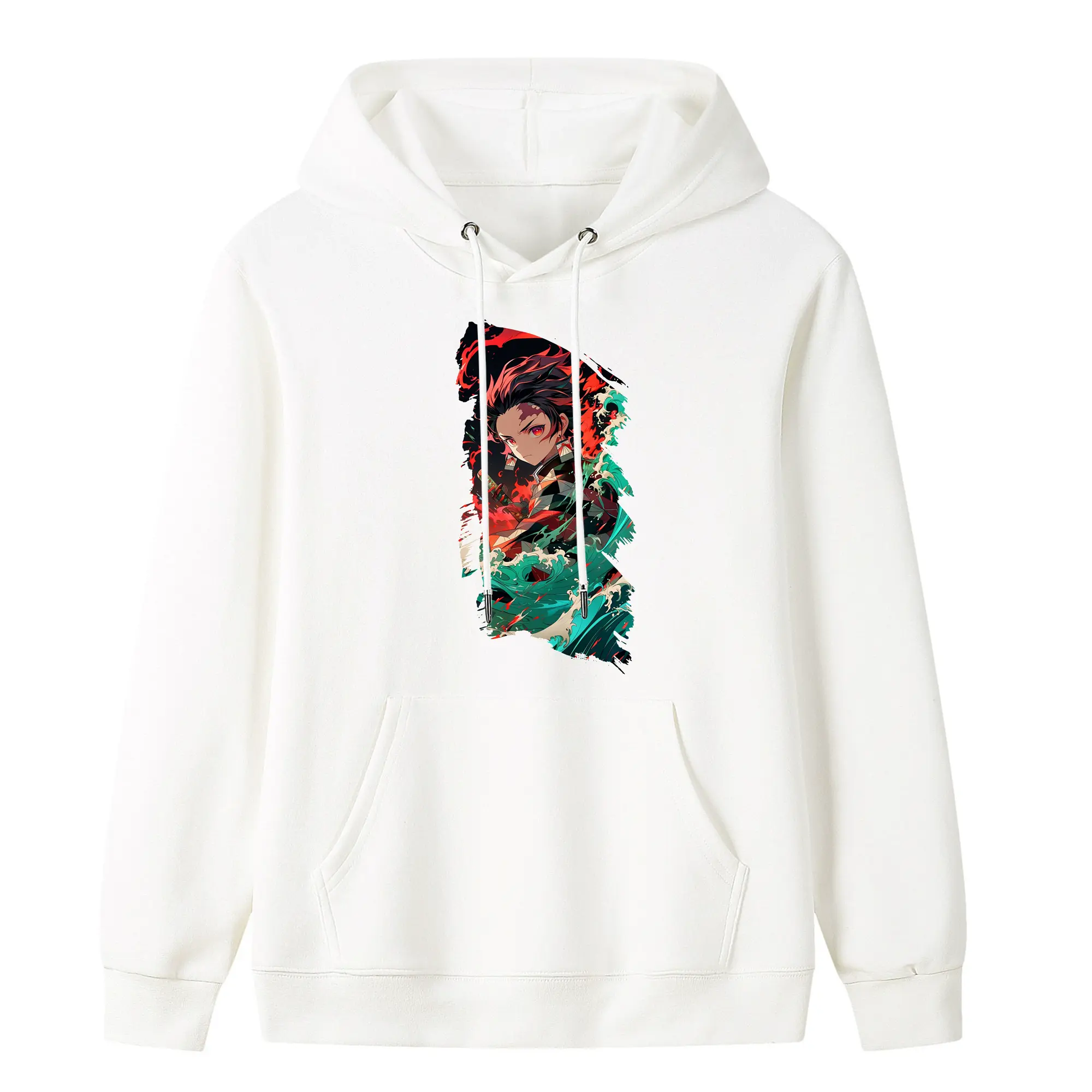 鬼滅の刃 グッズ,竈門 炭治郎 - キッズ フード付きパーカー ・ フロントプリント ・ ポリエステル100％ ・ 快適 通学 スポーツ 日常使い お散歩用