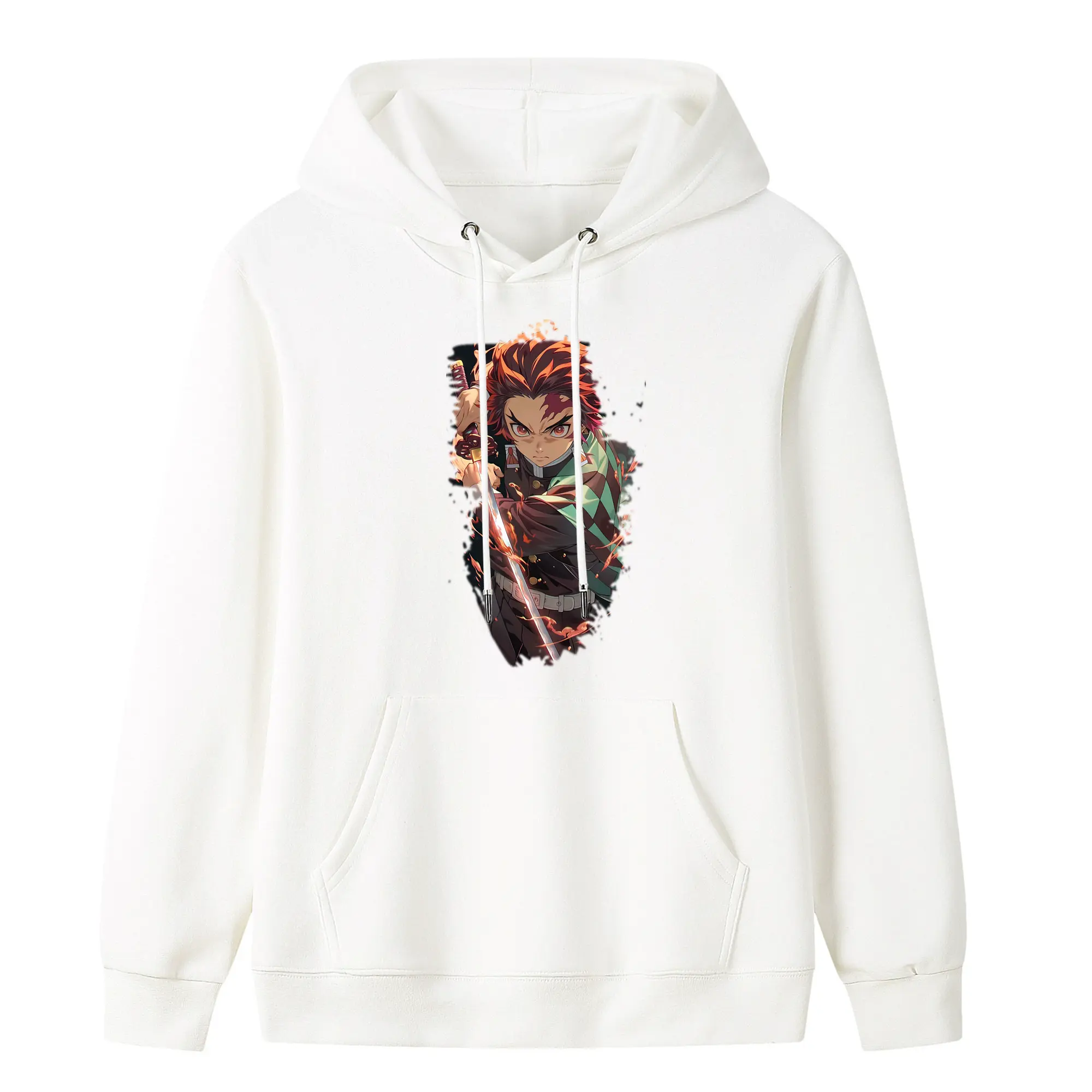 鬼滅の刃 グッズ,竈門 炭治郎 - キッズ フード付きパーカー ・ フロントプリント ・ ポリエステル100％ ・ 快適 通学 スポーツ 日常使い お散歩用