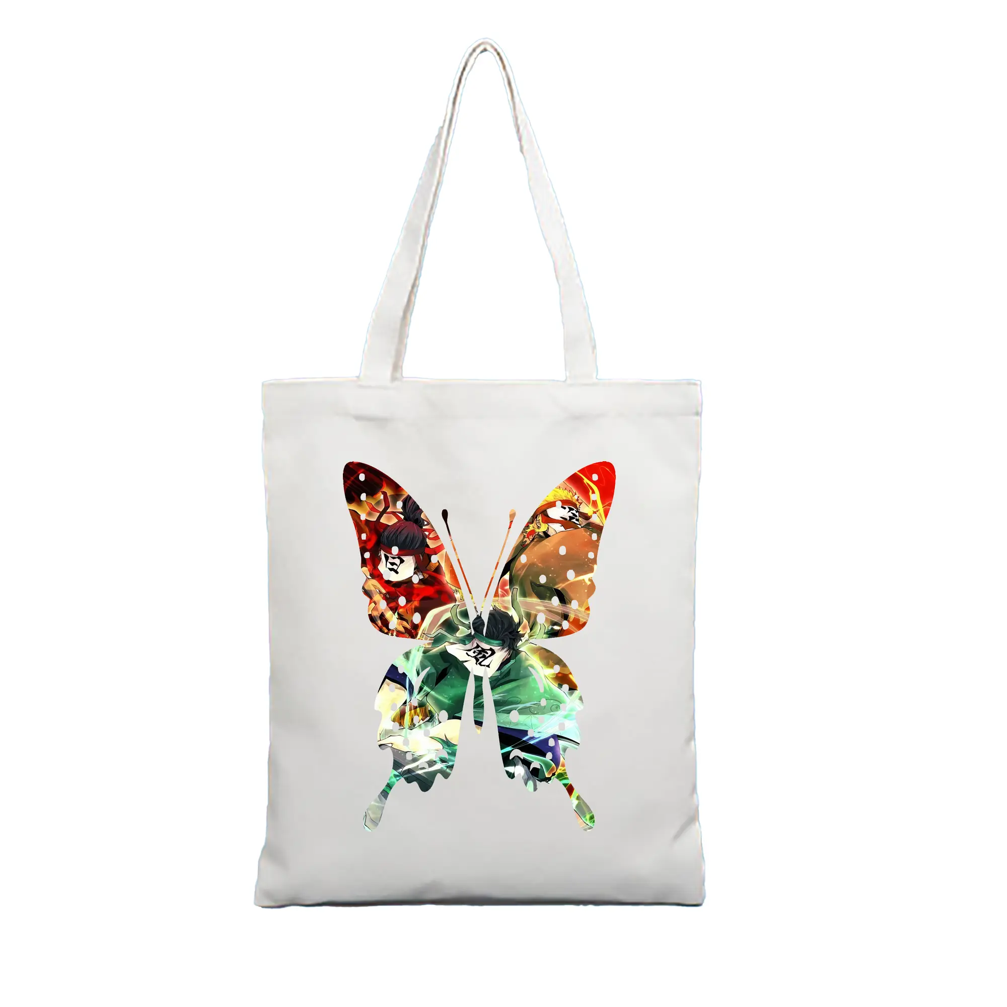 鬼滅の刃 グッズ,竈門 炭治郎 - 縦型キャンバス手提げバッグ（トートバッグ） ・ キャンバス素材 ・ ショッピング用 ・ 軽量 丈夫 お手入れ簡単