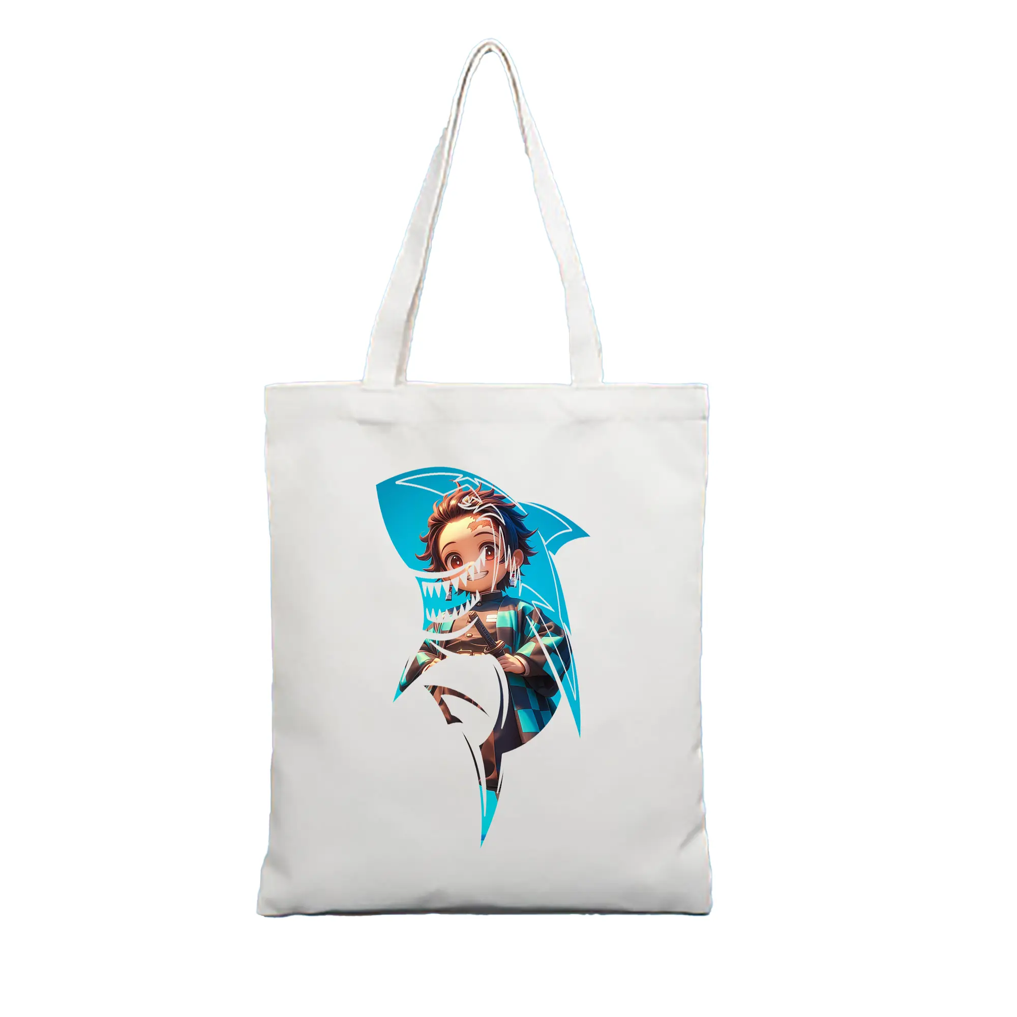 鬼滅の刃 グッズ,竈門 炭治郎 - 縦型キャンバス手提げバッグ（トートバッグ） ・ キャンバス素材 ・ ショッピング用 ・ 軽量 丈夫 お手入れ簡単