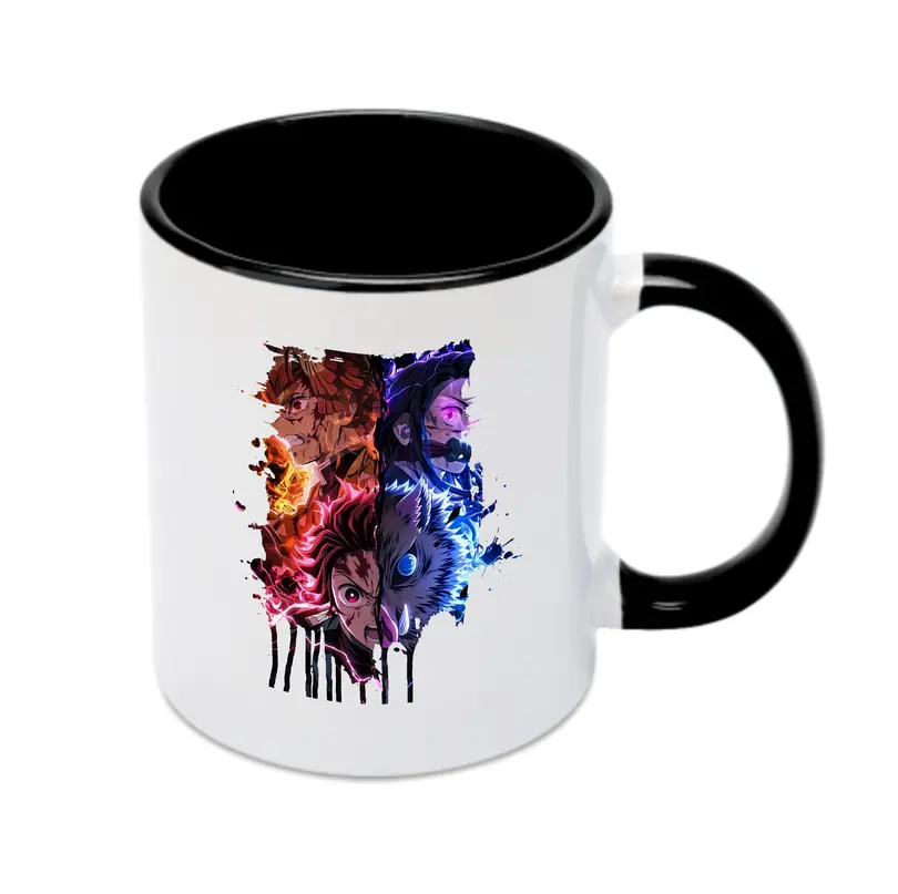 鬼滅の刃 グッズ,竈門 炭治郎 - カラフルマグカップ ・ 陶器 ・ 熱転写プリント ・ 鮮やかデザイン ・ 耐久性 高品質 ・ コーヒー お茶 ギフト用