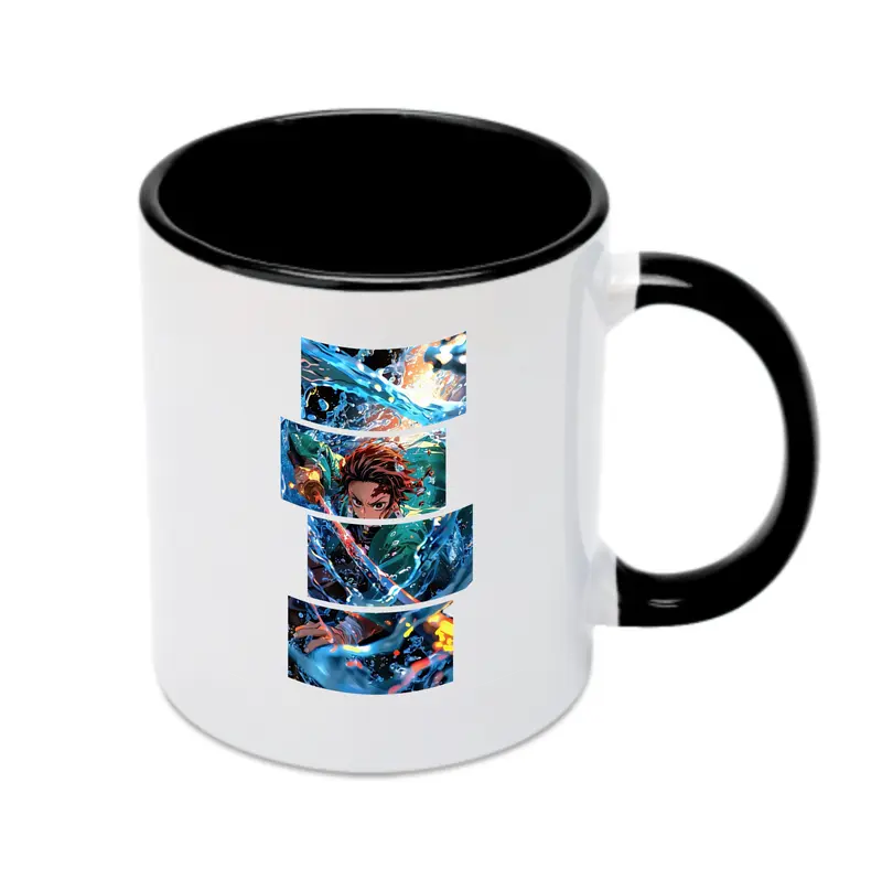 鬼滅の刃 グッズ,竈門 炭治郎 - カラフルマグカップ ・ 陶器 ・ 熱転写プリント ・ 鮮やかデザイン ・ 耐久性 高品質 ・ コーヒー お茶 ギフト用