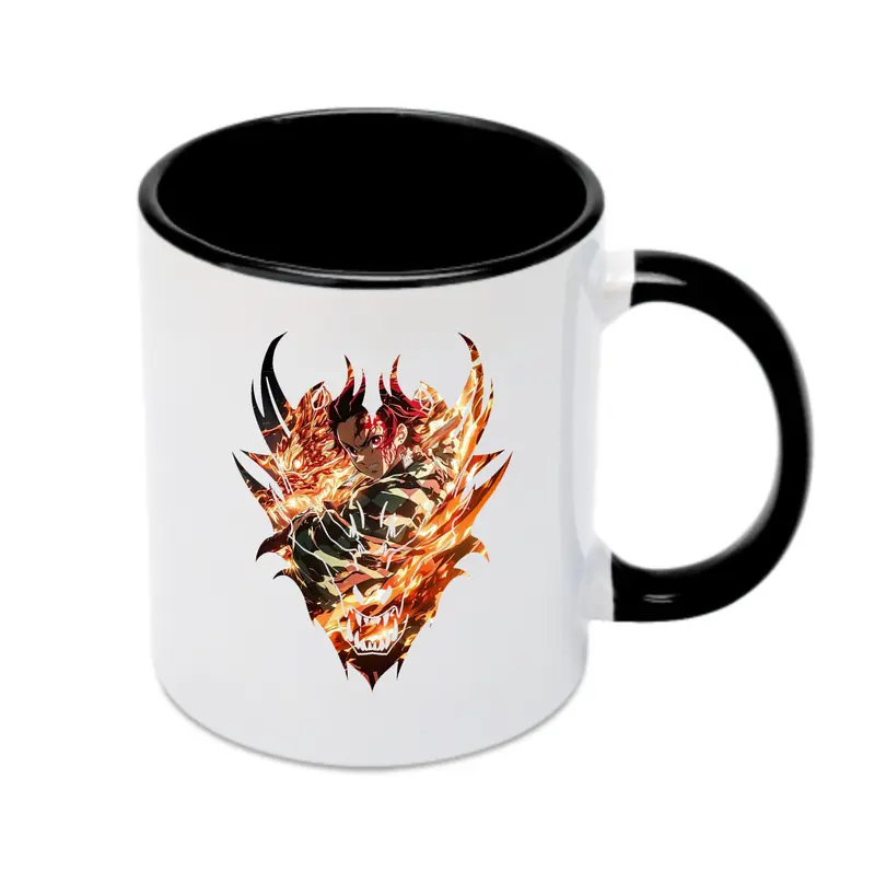 鬼滅の刃 グッズ,竈門 炭治郎 - カラフルマグカップ ・ 陶器 ・ 熱転写プリント ・ 鮮やかデザイン ・ 耐久性 高品質 ・ コーヒー お茶 ギフト用