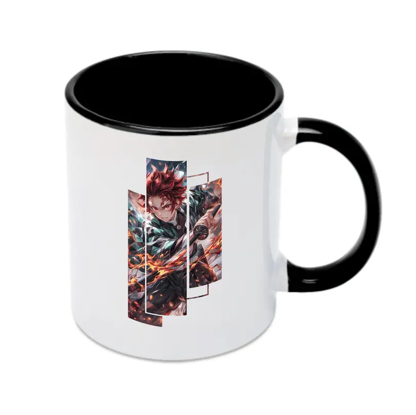 鬼滅の刃 グッズ,竈門 炭治郎 - カラフルマグカップ ・ 陶器 ・ 熱転写プリント ・ 鮮やかデザイン ・ 耐久性 高品質 ・ コーヒー お茶 ギフト用
