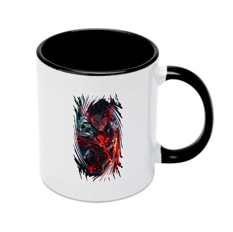 鬼滅の刃 グッズ,竈門 炭治郎 - カラフルマグカップ ・ 陶器 ・ 熱転写プリント ・ 鮮やかデザイン ・ 耐久性 高品質 ・ コーヒー お茶 ギフト用
