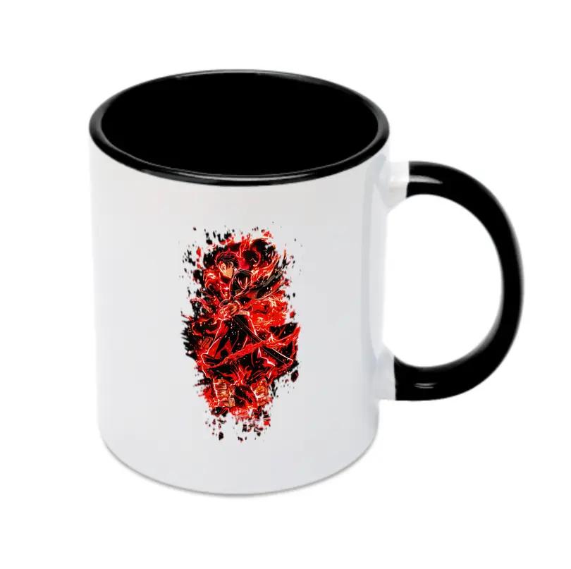 鬼滅の刃 グッズ,竈門 炭治郎 - カラフルマグカップ ・ 陶器 ・ 熱転写プリント ・ 鮮やかデザイン ・ 耐久性 高品質 ・ コーヒー お茶 ギフト用