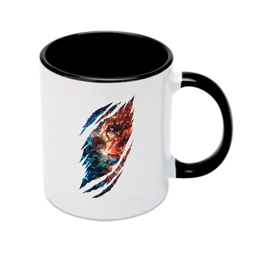 鬼滅の刃 グッズ,竈門 炭治郎 - カラフルマグカップ ・ 陶器 ・ 熱転写プリント ・ 鮮やかデザイン ・ 耐久性 高品質 ・ コーヒー お茶 ギフト用