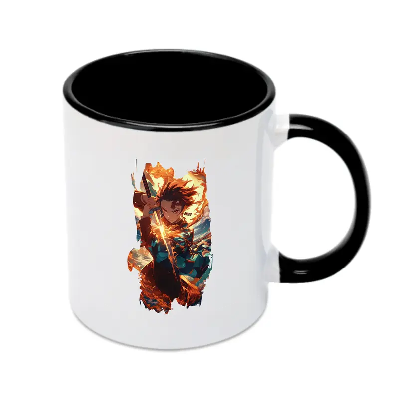 鬼滅の刃 グッズ,竈門 炭治郎 - カラフルマグカップ ・ 陶器 ・ 熱転写プリント ・ 鮮やかデザイン ・ 耐久性 高品質 ・ コーヒー お茶 ギフト用