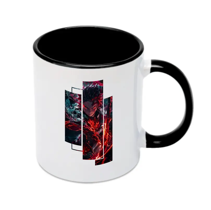 鬼滅の刃 グッズ,竈門 炭治郎 - カラフルマグカップ ・ 陶器 ・ 熱転写プリント ・ 鮮やかデザイン ・ 耐久性 高品質 ・ コーヒー お茶 ギフト用