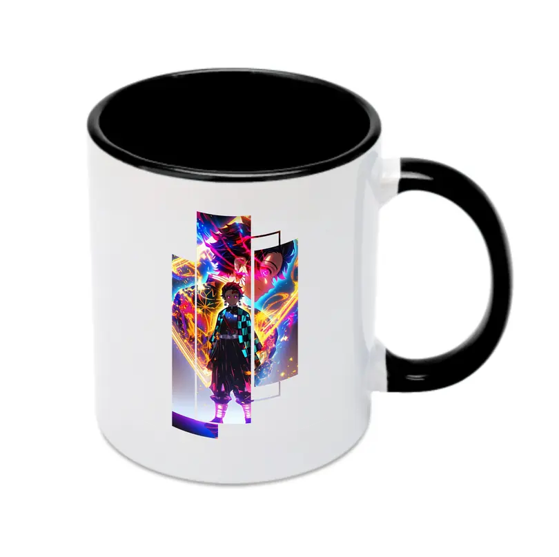 鬼滅の刃 グッズ,竈門 炭治郎 - カラフルマグカップ ・ 陶器 ・ 熱転写プリント ・ 鮮やかデザイン ・ 耐久性 高品質 ・ コーヒー お茶 ギフト用