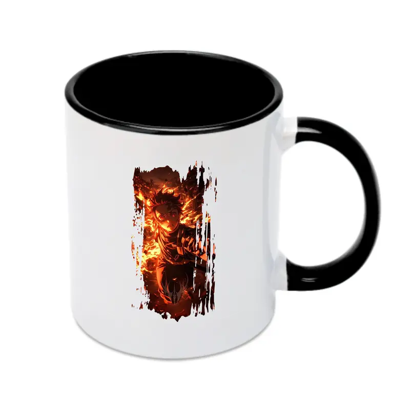 鬼滅の刃 グッズ,竈門 炭治郎 - カラフルマグカップ ・ 陶器 ・ 熱転写プリント ・ 鮮やかデザイン ・ 耐久性 高品質 ・ コーヒー お茶 ギフト用