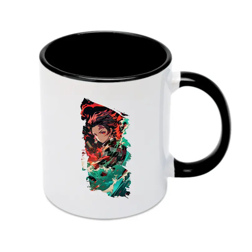 鬼滅の刃 グッズ,竈門 炭治郎 - カラフルマグカップ ・ 陶器 ・ 熱転写プリント ・ 鮮やかデザイン ・ 耐久性 高品質 ・ コーヒー お茶 ギフト用