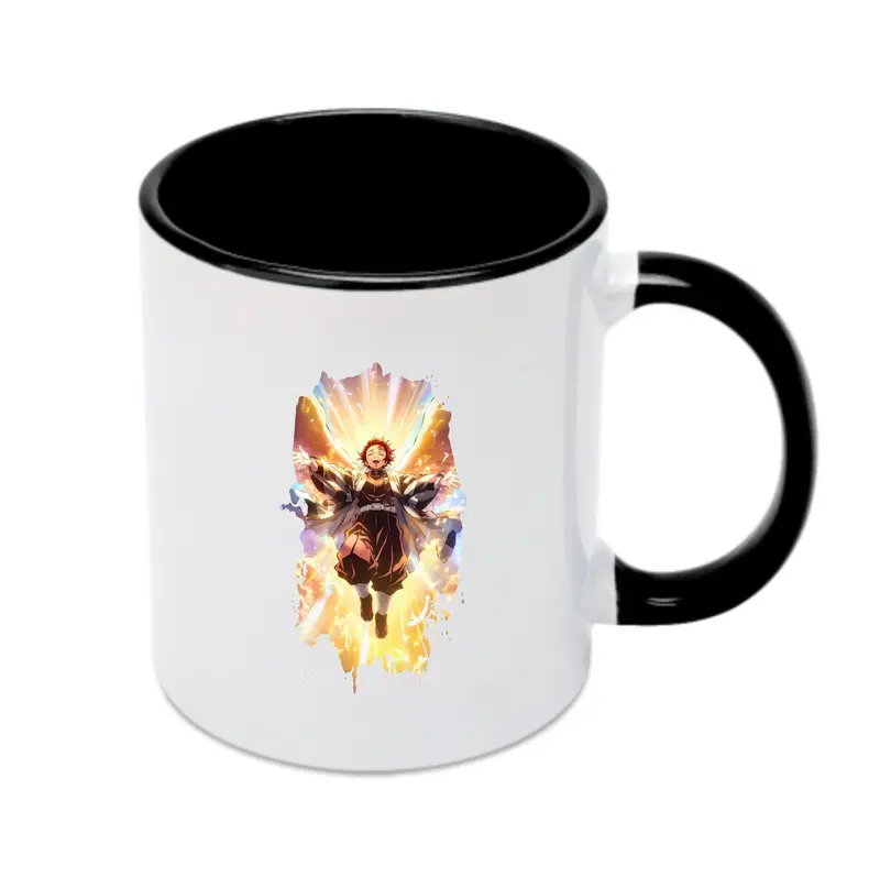 鬼滅の刃 グッズ,竈門 炭治郎 - カラフルマグカップ ・ 陶器 ・ 熱転写プリント ・ 鮮やかデザイン ・ 耐久性 高品質 ・ コーヒー お茶 ギフト用