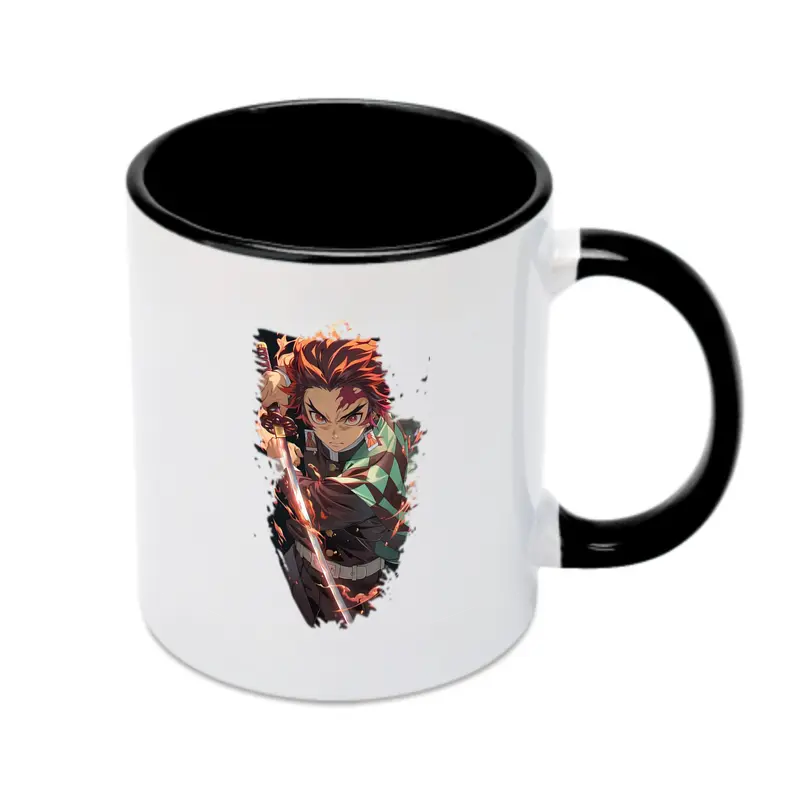 鬼滅の刃 グッズ,竈門 炭治郎 - カラフルマグカップ ・ 陶器 ・ 熱転写プリント ・ 鮮やかデザイン ・ 耐久性 高品質 ・ コーヒー お茶 ギフト用