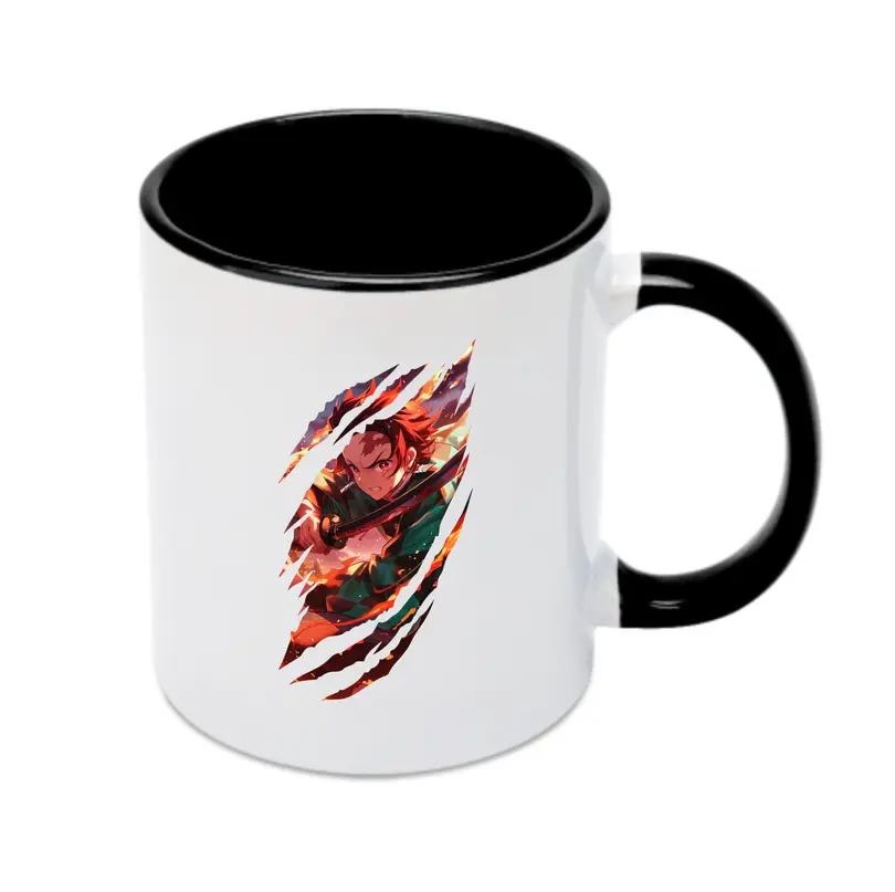 鬼滅の刃 グッズ,竈門 炭治郎 - カラフルマグカップ ・ 陶器 ・ 熱転写プリント ・ 鮮やかデザイン ・ 耐久性 高品質 ・ コーヒー お茶 ギフト用