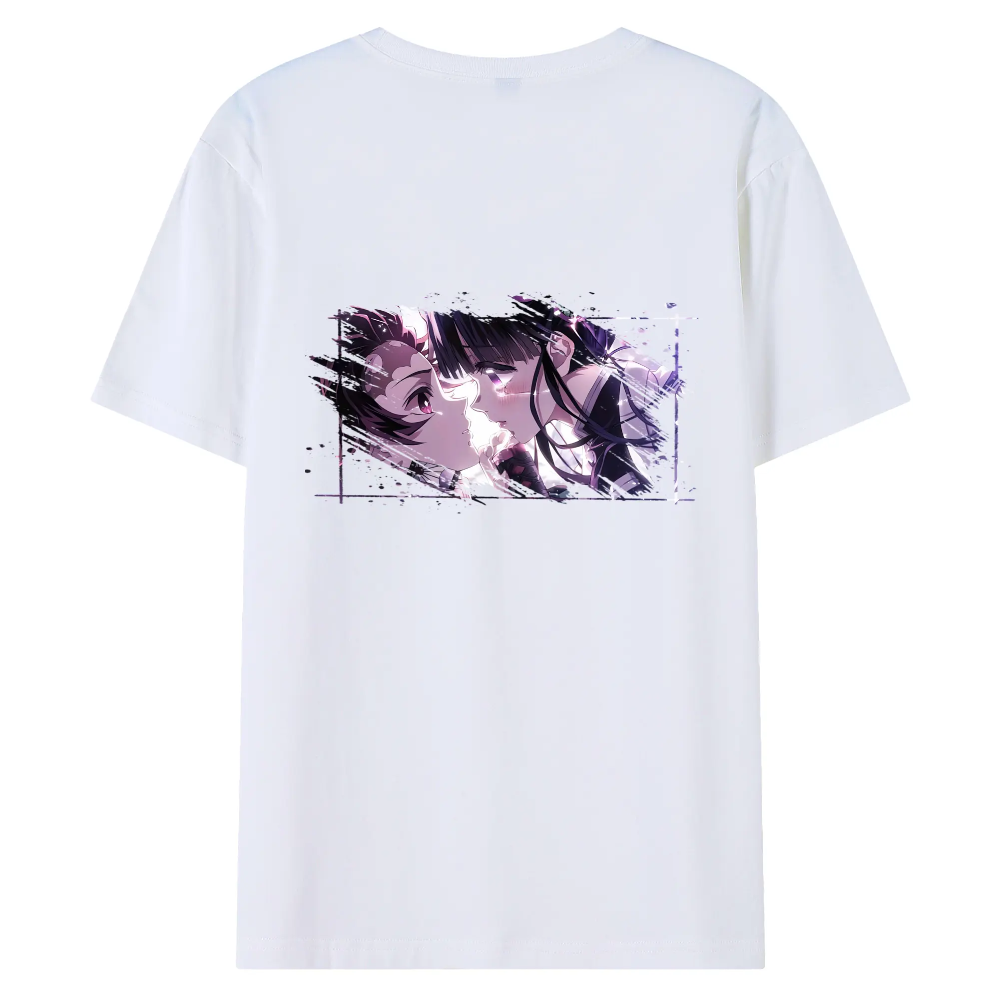 鬼滅の刃 グッズ,栗花落 カナヲ - 綿100％ 半袖Tシャツ ・ バックプリント ・ 快適 通気性 ・ 日常使い 散歩 スポーツ用