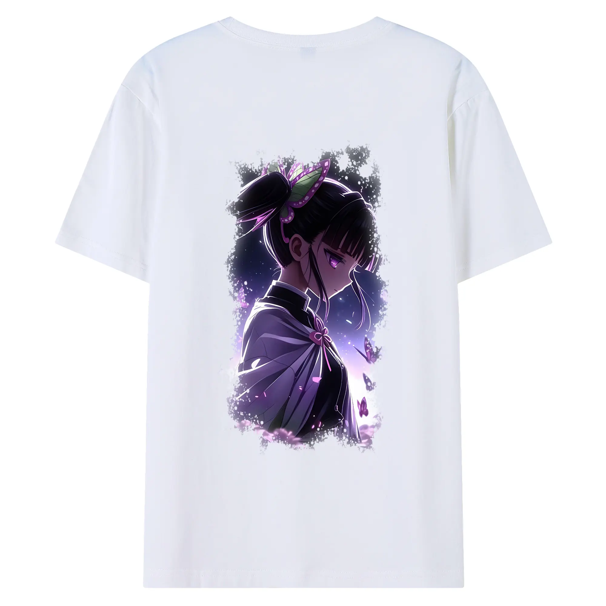 鬼滅の刃 グッズ,栗花落 カナヲ - 綿100％ 半袖Tシャツ ・ バックプリント ・ 快適 通気性 ・ 日常使い 散歩 スポーツ用