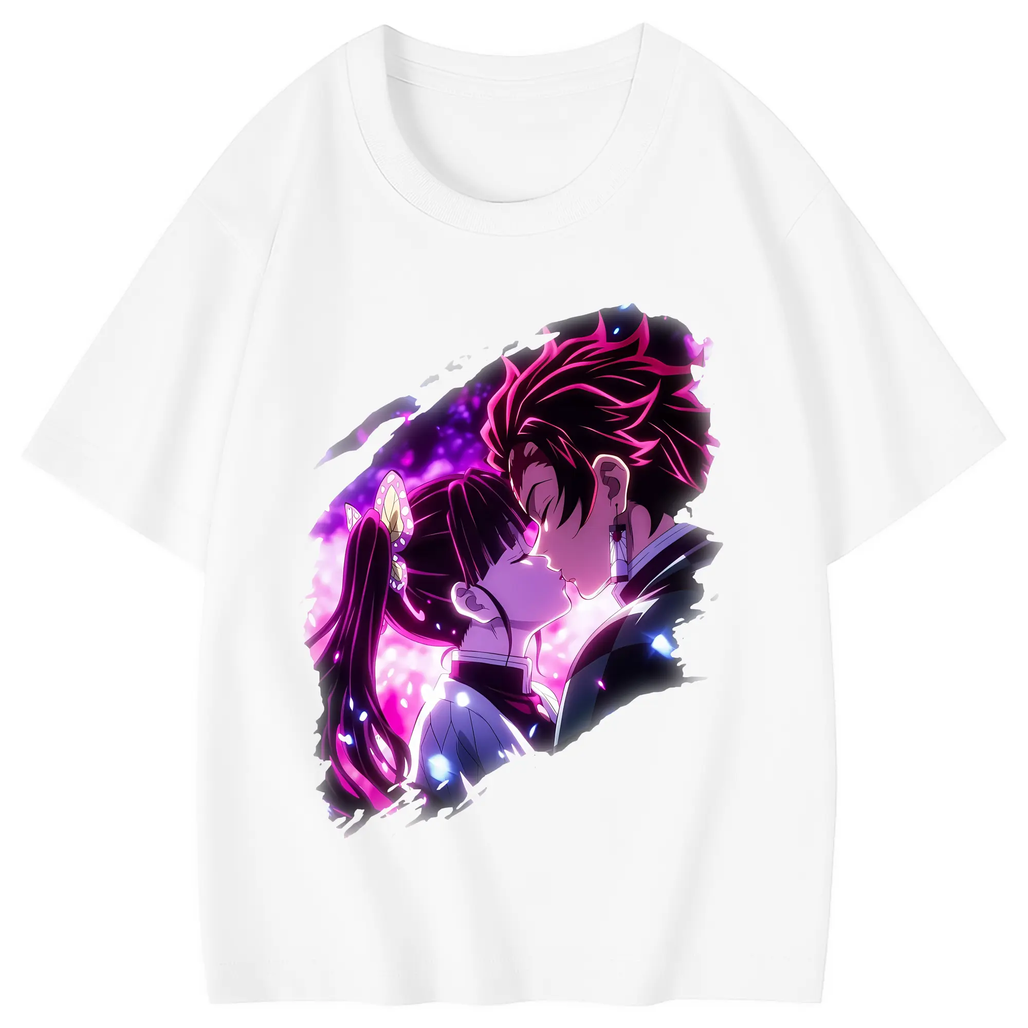 鬼滅の刃 グッズ,栗花落 カナヲ - 綿100％ キッズTシャツ ・ フロントプリント ・ 快適 通気性 ・ スポーツ カジュアル 散歩用