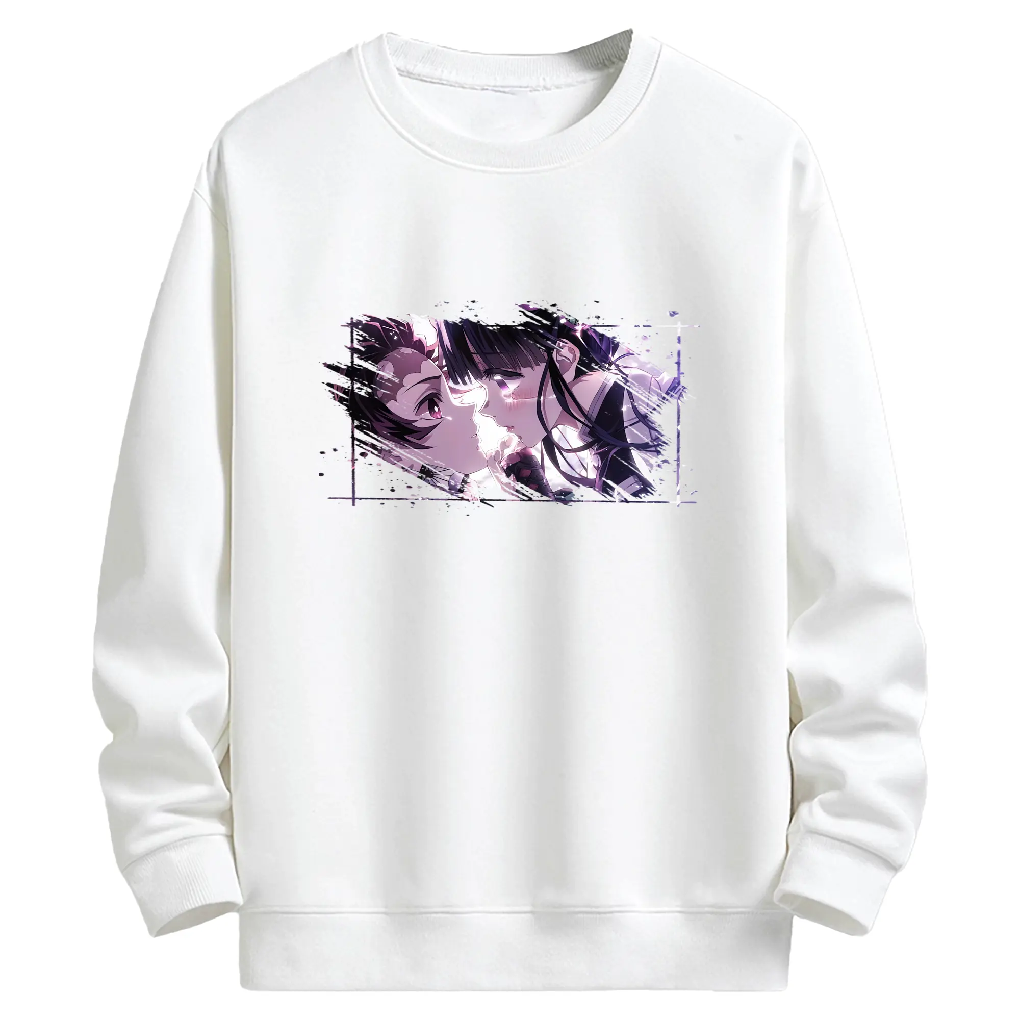 鬼滅の刃 グッズ,栗花落 カナヲ - 高品質 クルーネック スウェット ・ コットン59％ ポリエステル41％ ・ ユニセックス 長袖 トレーナー ・ カジュアル デイリー スポーツ 散歩用