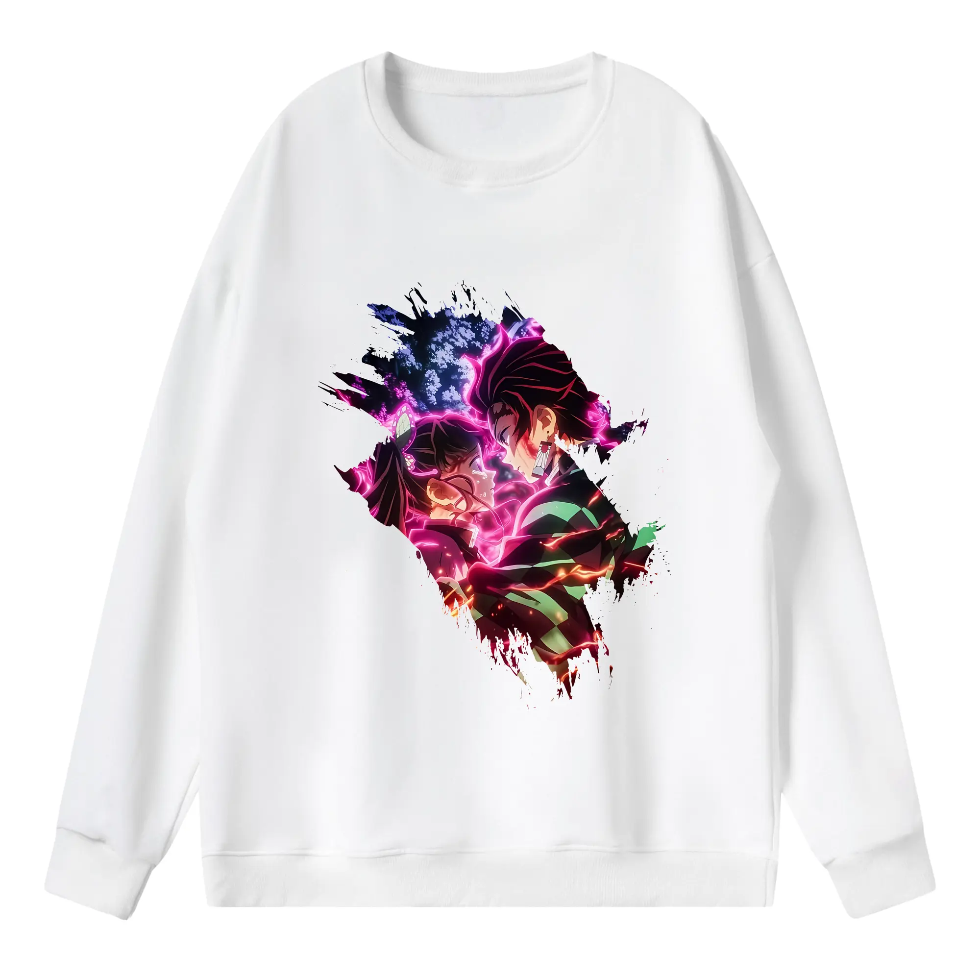 鬼滅の刃 グッズ,栗花落 カナヲ - 薄手 クルーネック スウェット 裏毛260g · ポリエステル 春秋向け カジュアル 男女兼用 · トレーナー デイリー スポーツ 散歩に最適