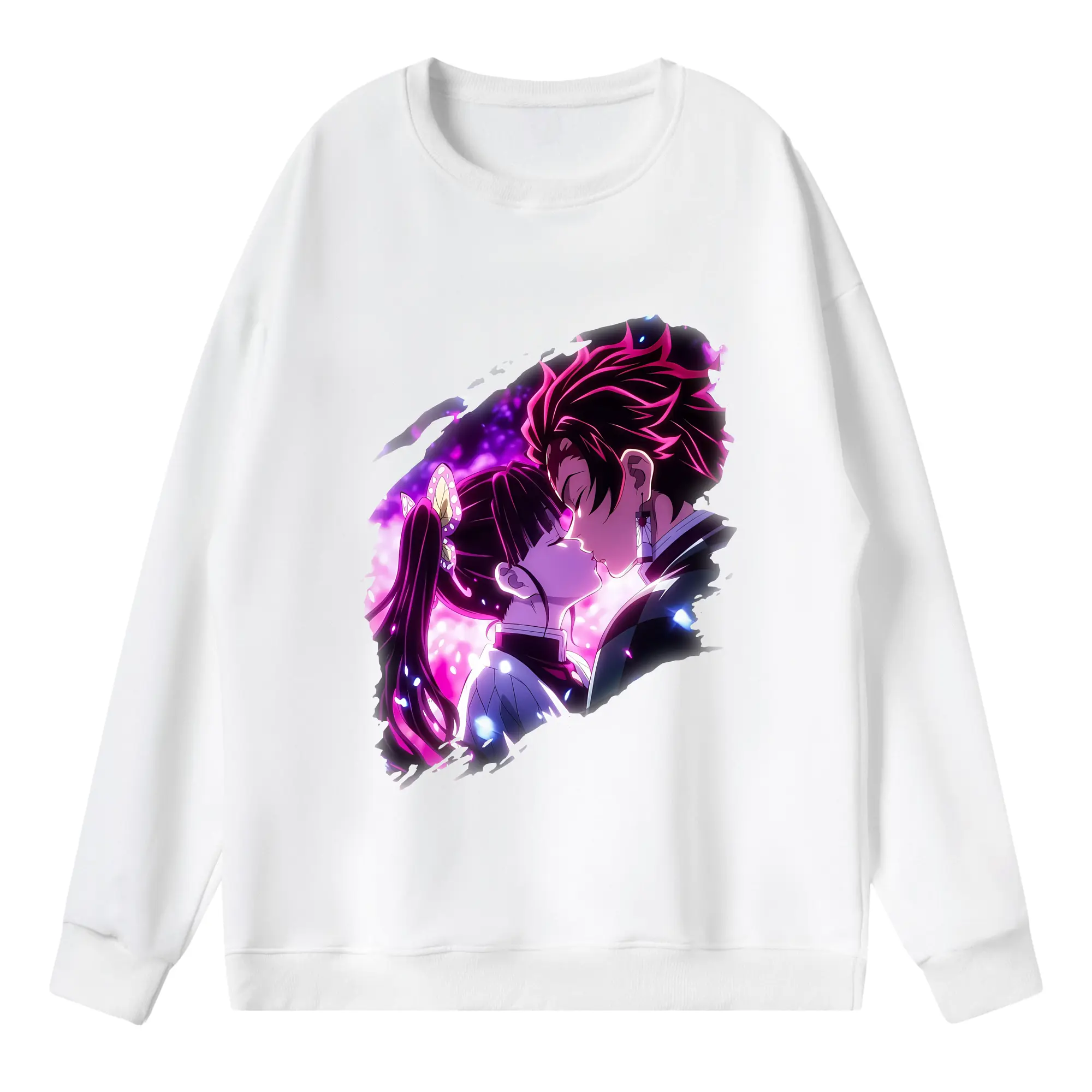 鬼滅の刃 グッズ,栗花落 カナヲ - 薄手 クルーネック スウェット 裏毛260g · ポリエステル 春秋向け カジュアル 男女兼用 · トレーナー デイリー スポーツ 散歩に最適