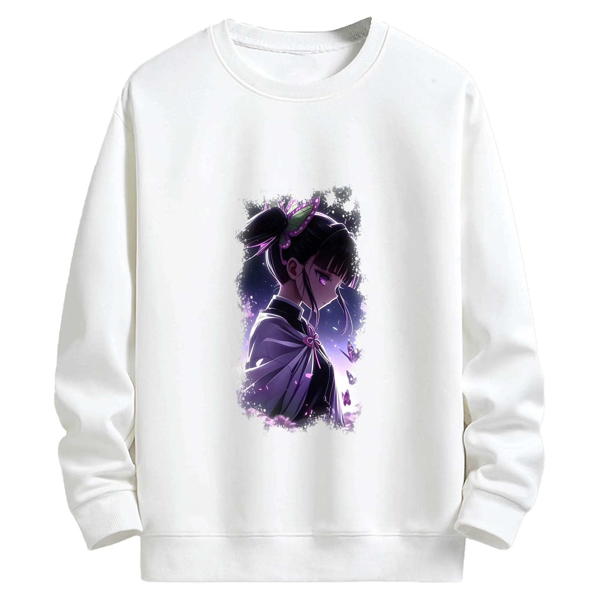 鬼滅の刃 グッズ,栗花落 カナヲ - キッズ クルーネックスウェットシャツ ・ フロントプリント ・ 綿80％ ポリエステル20％ ・ 快適 通学 スポーツ 日常使い お散歩用