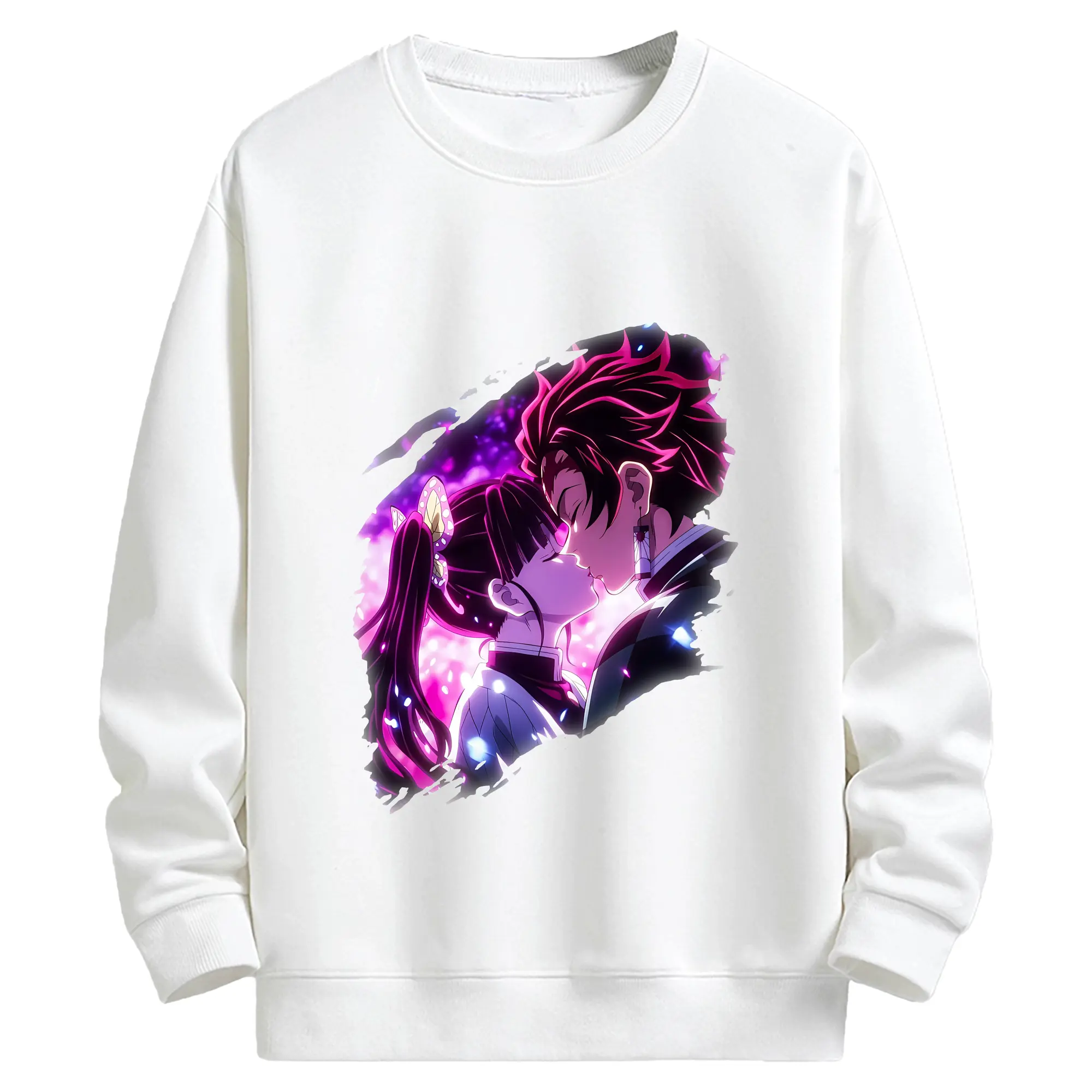 鬼滅の刃 グッズ,栗花落 カナヲ - キッズ クルーネックスウェットシャツ ・ フロントプリント ・ 綿80％ ポリエステル20％ ・ 快適 通学 スポーツ 日常使い お散歩用