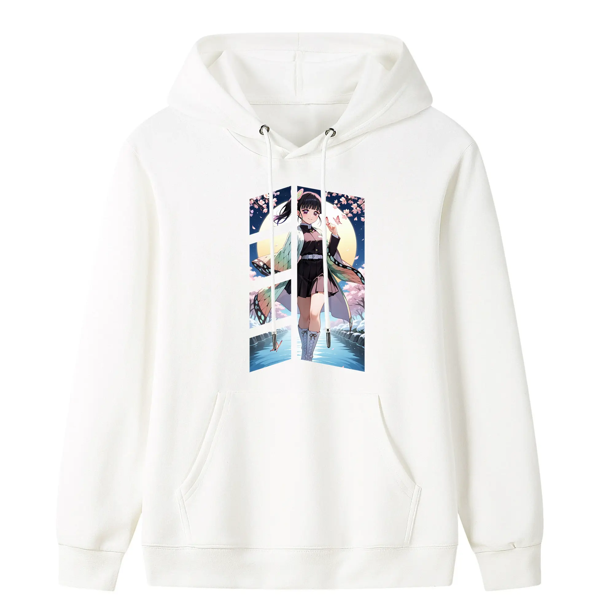 鬼滅の刃 グッズ,栗花落 カナヲ - キッズ フード付きパーカー ・ フロントプリント ・ ポリエステル100％ ・ 快適 通学 スポーツ 日常使い お散歩用