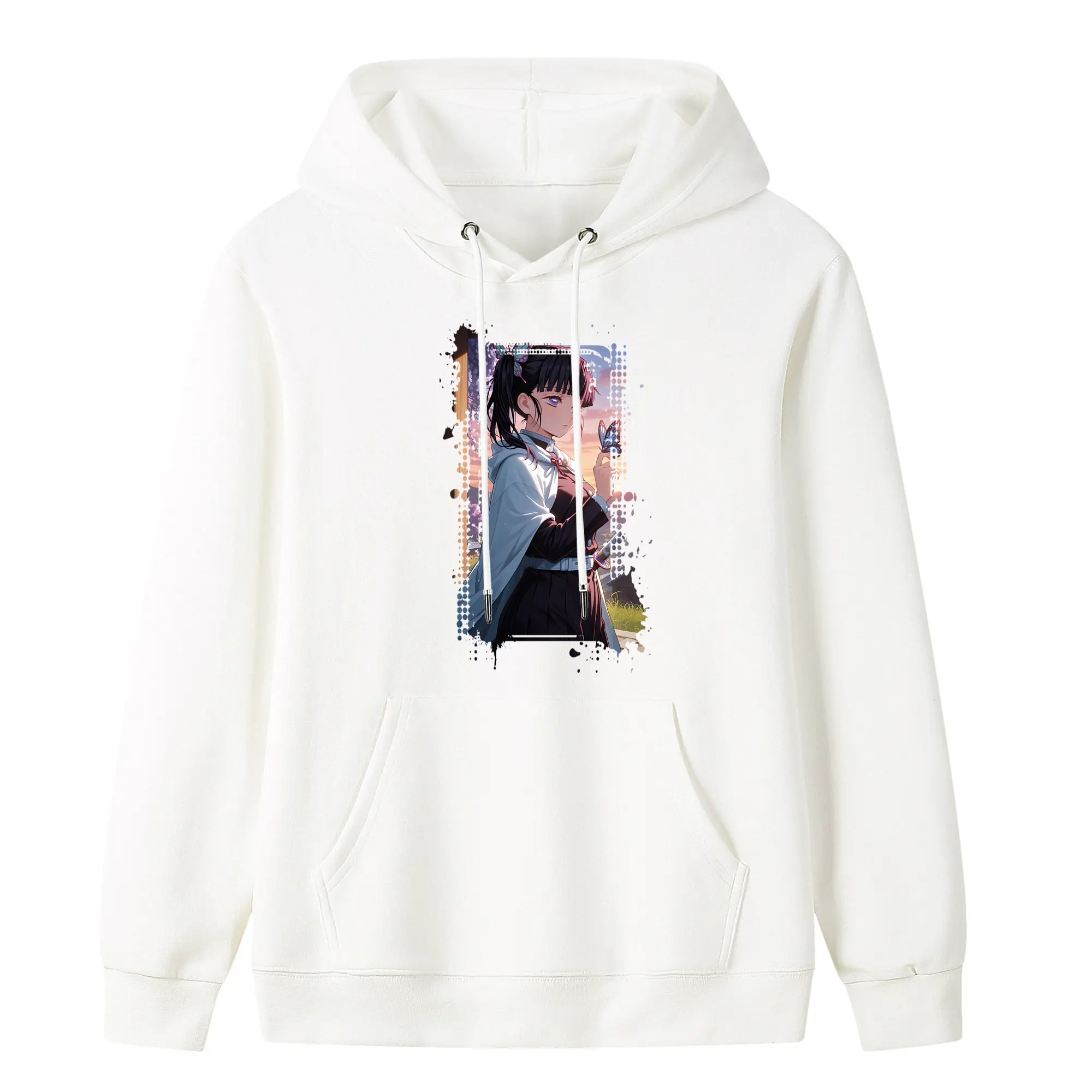 鬼滅の刃 グッズ,栗花落 カナヲ - キッズ フード付きパーカー ・ フロントプリント ・ ポリエステル100％ ・ 快適 通学 スポーツ 日常使い お散歩用