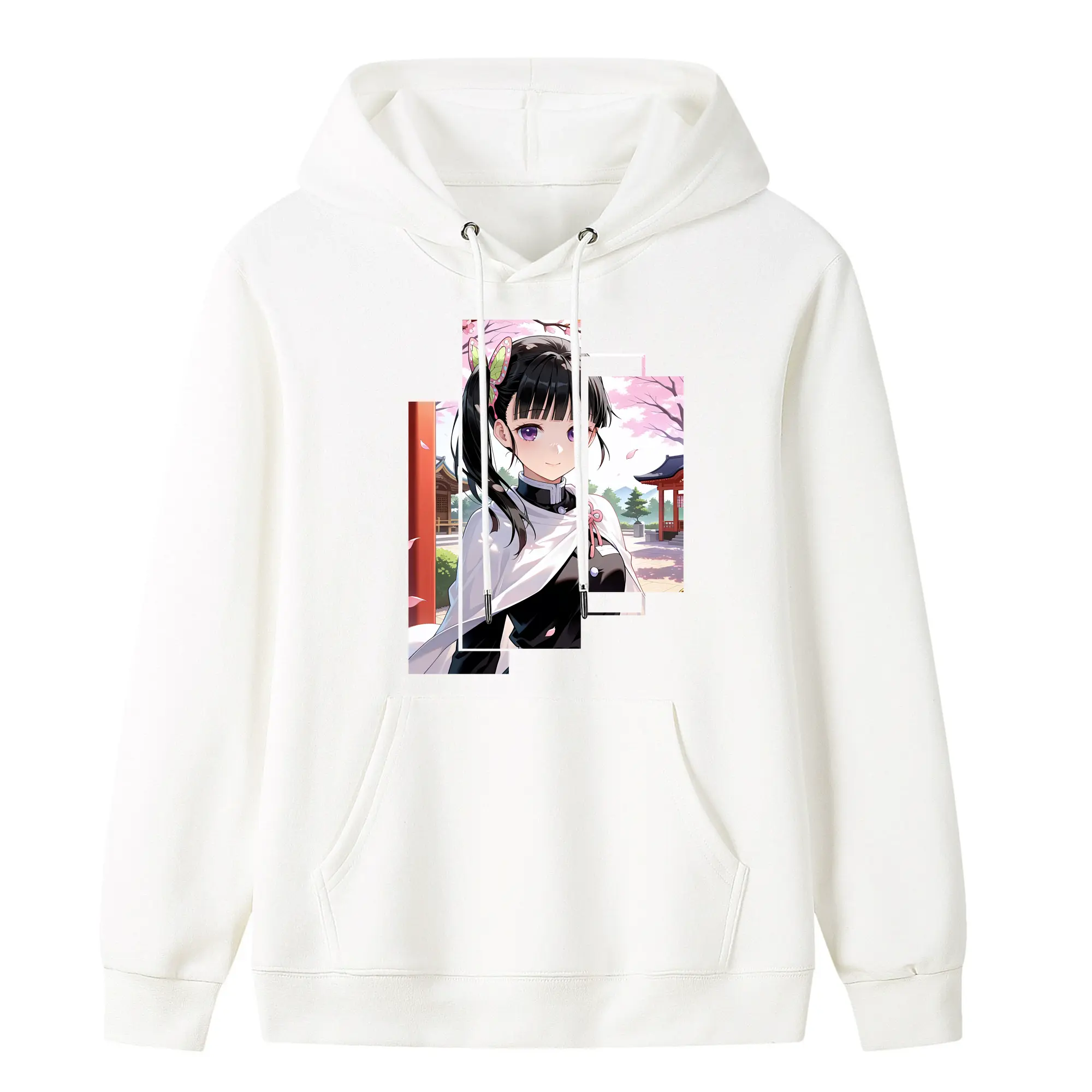 鬼滅の刃 グッズ,栗花落 カナヲ - キッズ フード付きパーカー ・ フロントプリント ・ ポリエステル100％ ・ 快適 通学 スポーツ 日常使い お散歩用