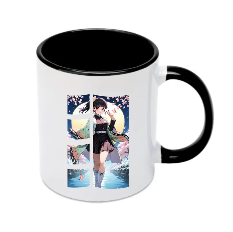 鬼滅の刃 グッズ,栗花落 カナヲ - カラフルマグカップ ・ 陶器 ・ 熱転写プリント ・ 鮮やかデザイン ・ 耐久性 高品質 ・ コーヒー お茶 ギフト用