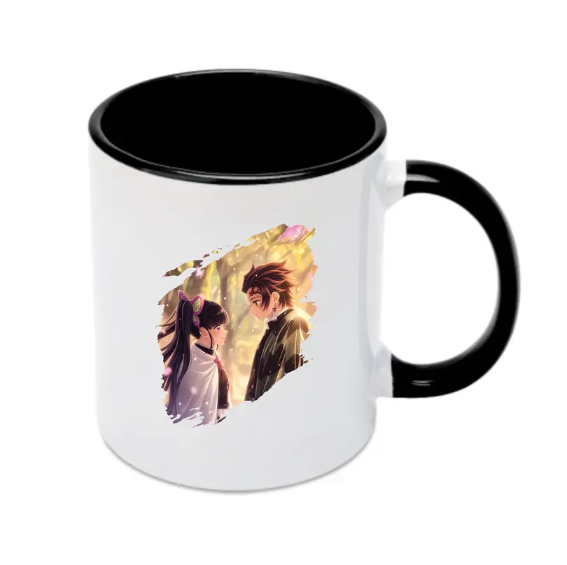 鬼滅の刃 グッズ,栗花落 カナヲ - カラフルマグカップ ・ 陶器 ・ 熱転写プリント ・ 鮮やかデザイン ・ 耐久性 高品質 ・ コーヒー お茶 ギフト用