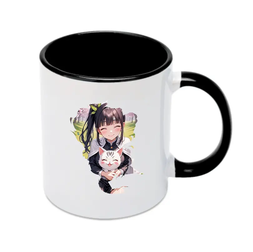 鬼滅の刃 グッズ,栗花落 カナヲ - カラフルマグカップ ・ 陶器 ・ 熱転写プリント ・ 鮮やかデザイン ・ 耐久性 高品質 ・ コーヒー お茶 ギフト用