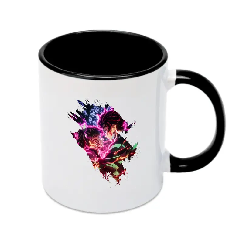 鬼滅の刃 グッズ,栗花落 カナヲ - カラフルマグカップ ・ 陶器 ・ 熱転写プリント ・ 鮮やかデザイン ・ 耐久性 高品質 ・ コーヒー お茶 ギフト用
